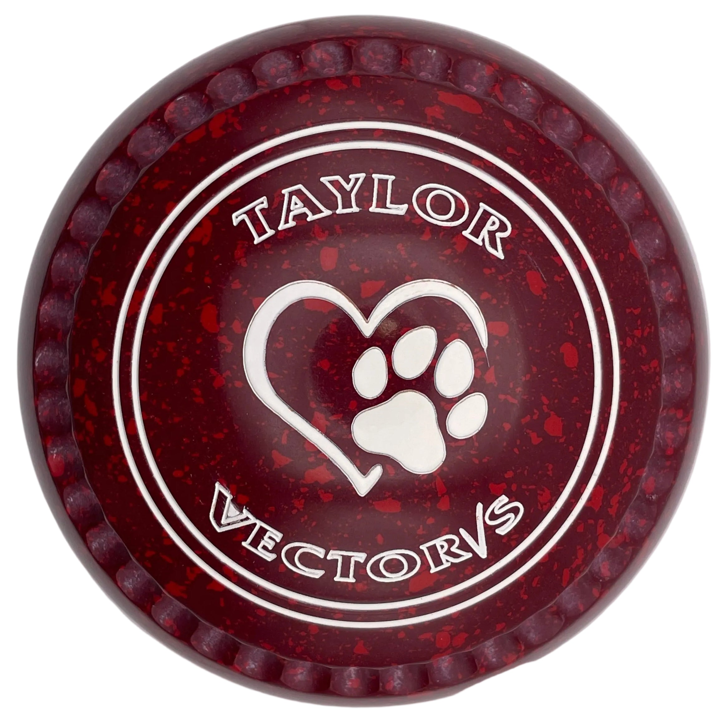 Taylor Vector Vs 00H Maroon Red Paw Heart Emblem Xtreme Grip Back