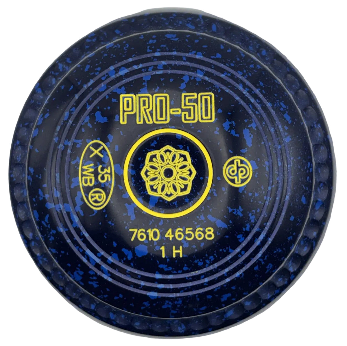 Drakes Pride Pro 50 1H Blue Blue Geometric Flower Emblem
