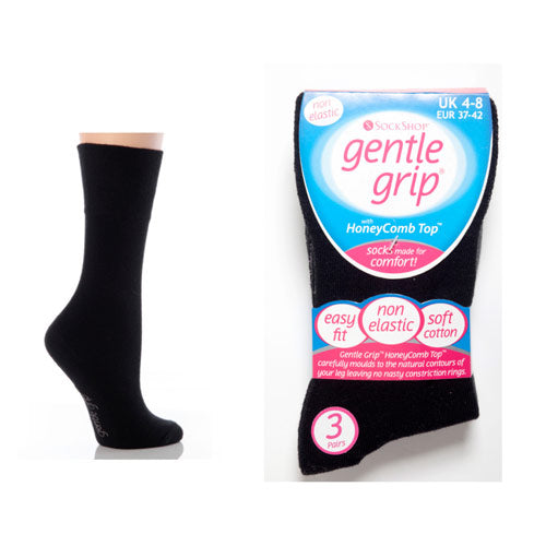 Ladies Gentle Grip Socks – 3 pack of breathable, comfortable socks.