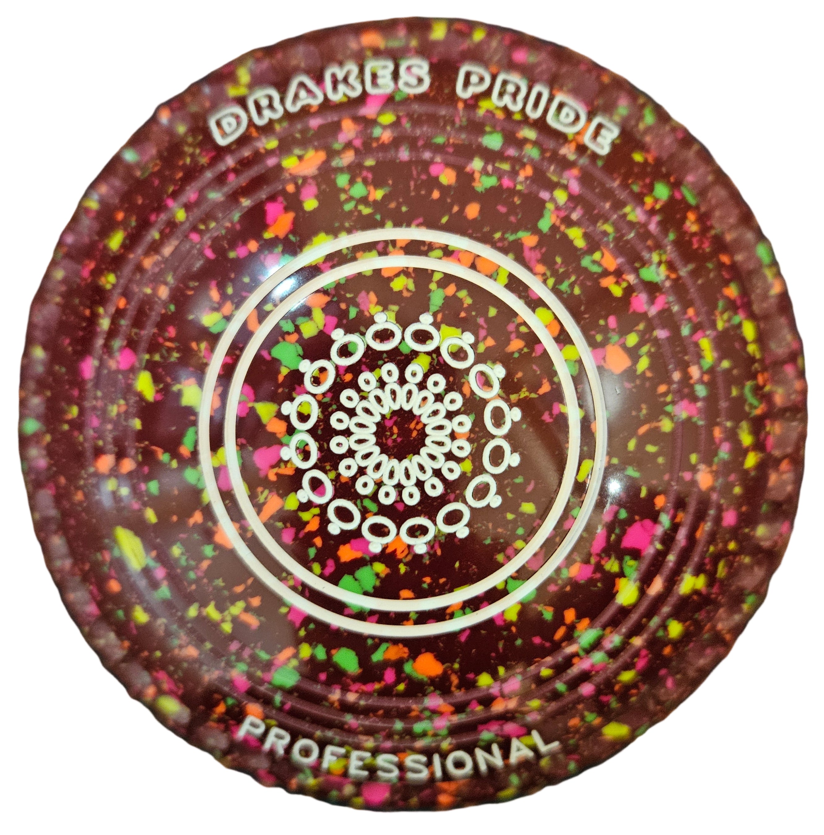 Drakes Pride Pro 50 0H Maroon Fluorescent Harlequin Geometric Emblem BACK