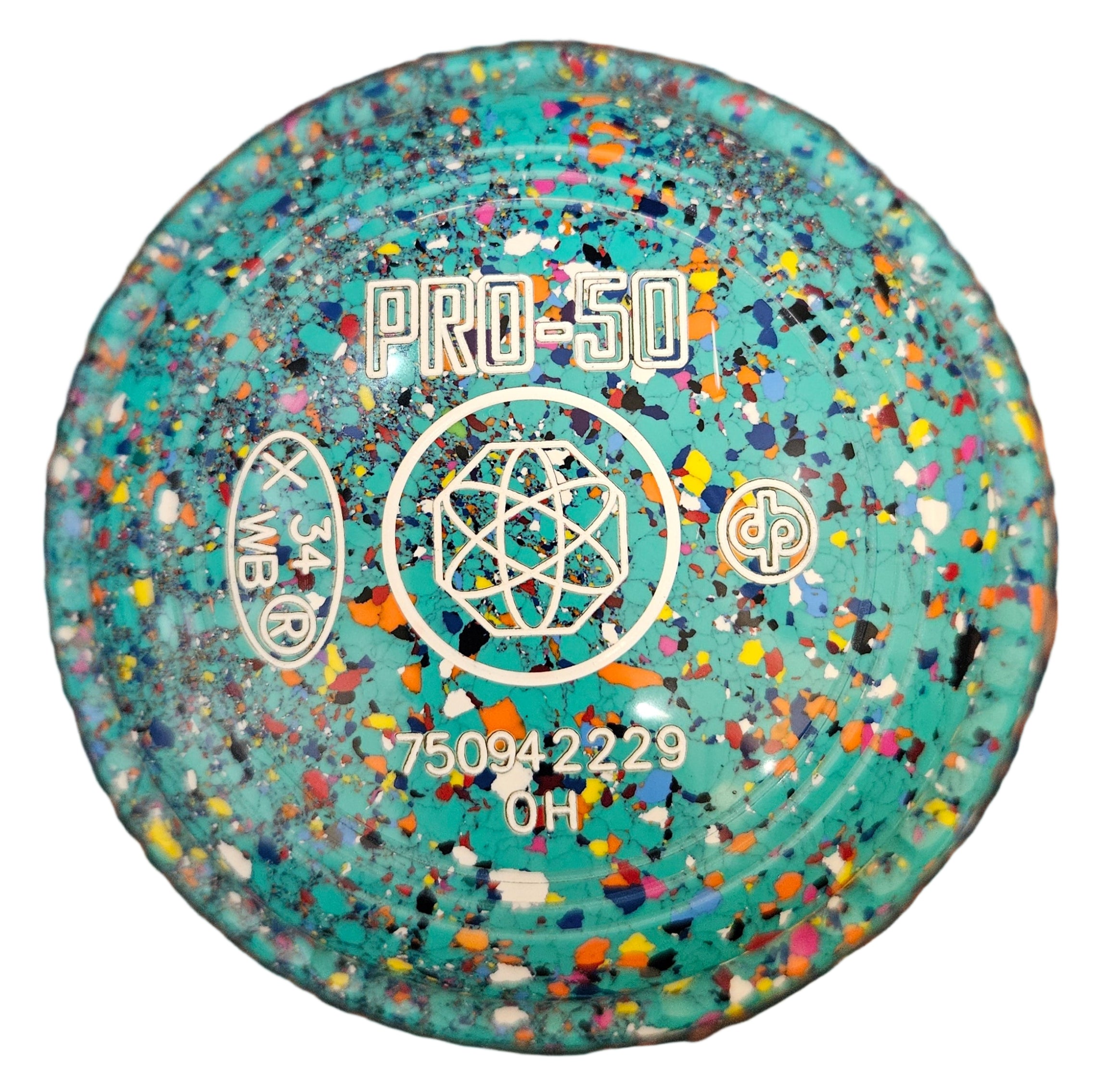 Drakes Pride Pro 50 0H Mint Harlequin Geometric Emblem FRONT