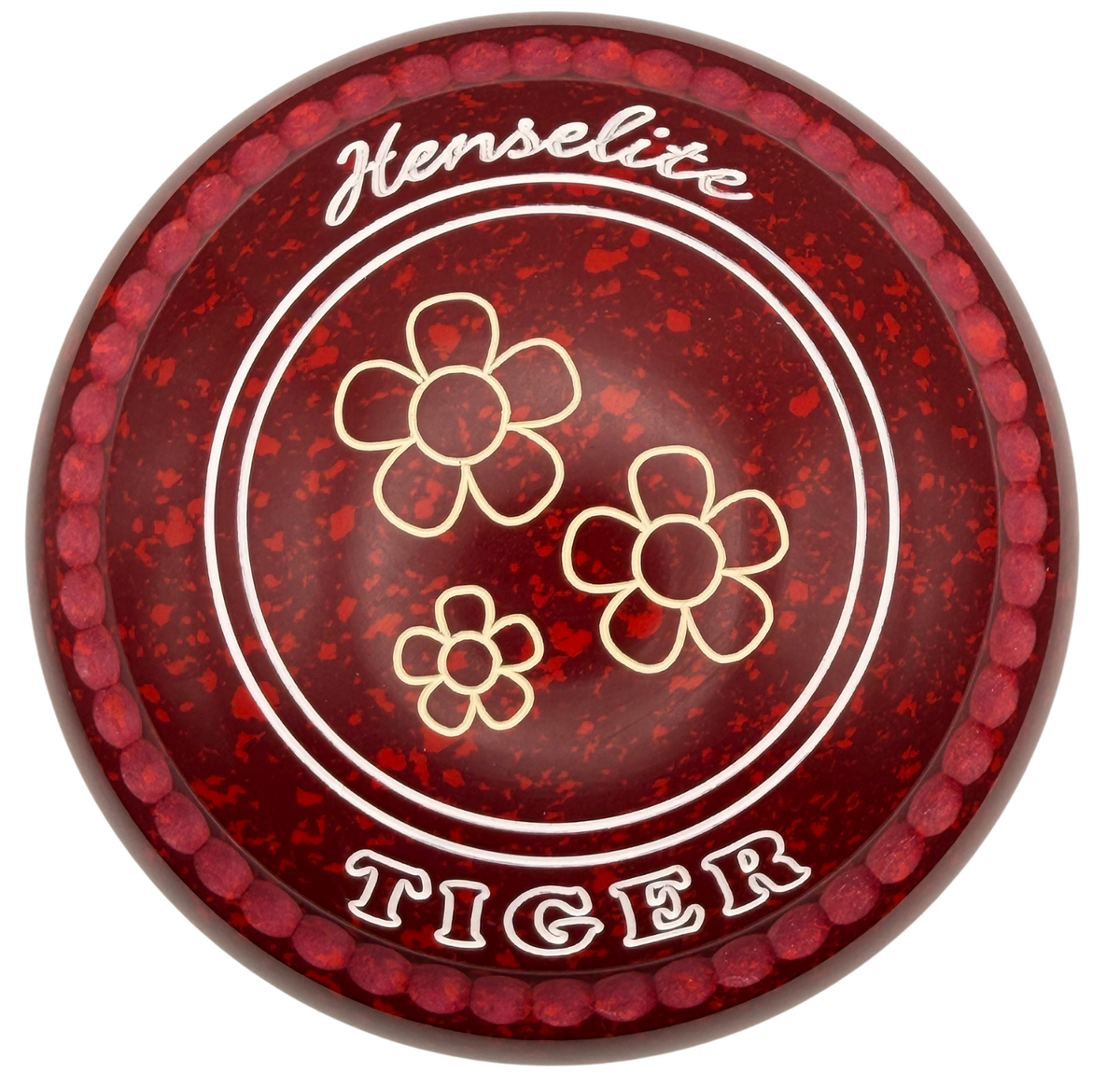 Henselite Tiger 2H Ruby Rich Flower Emblem Back