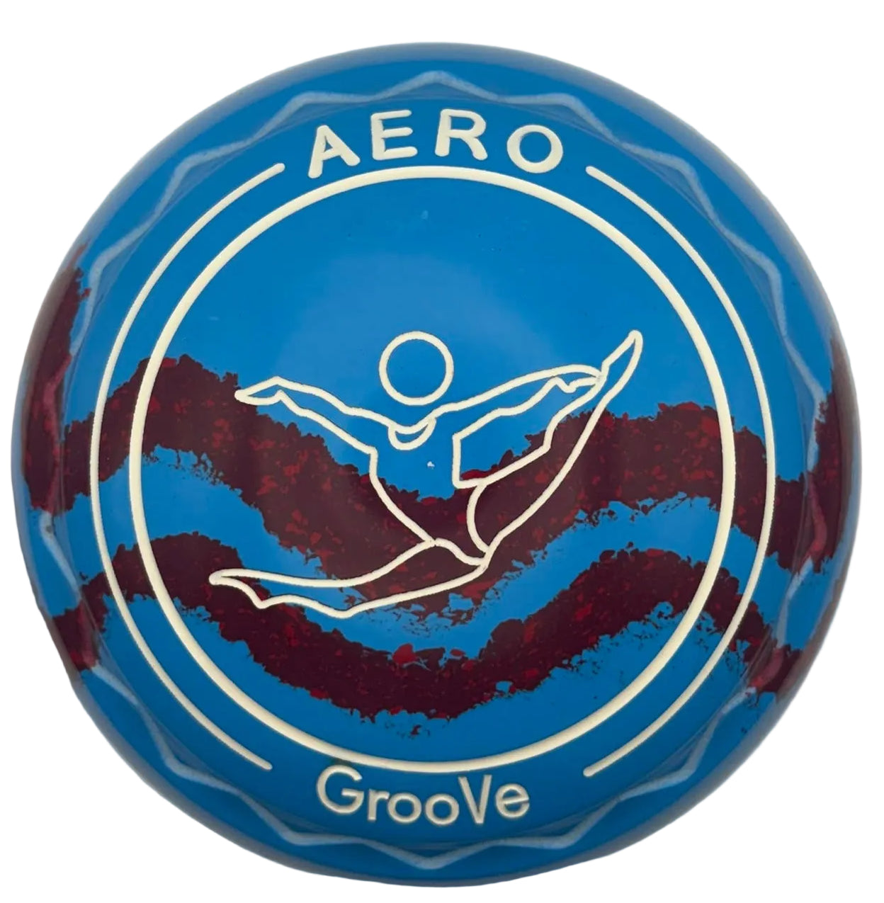 Aero Groove 1H Solid Blue - Maroon Swirl Ballet Emblem Z-Scoop front