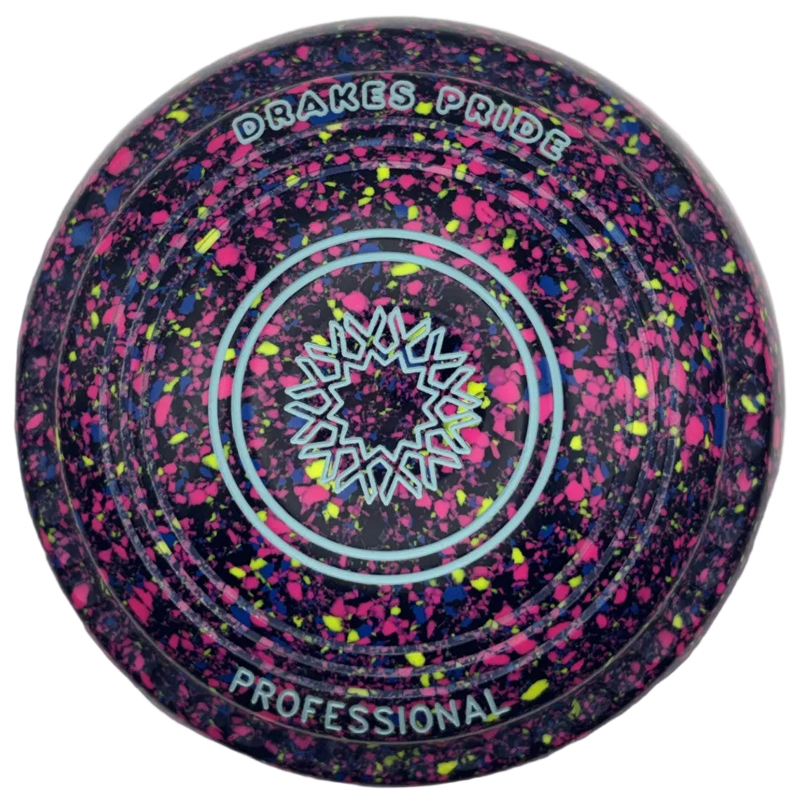 Drakes Pride Pro 50 00H Blue Blue Fluorescent Harlequin Geometric Circle Emblem