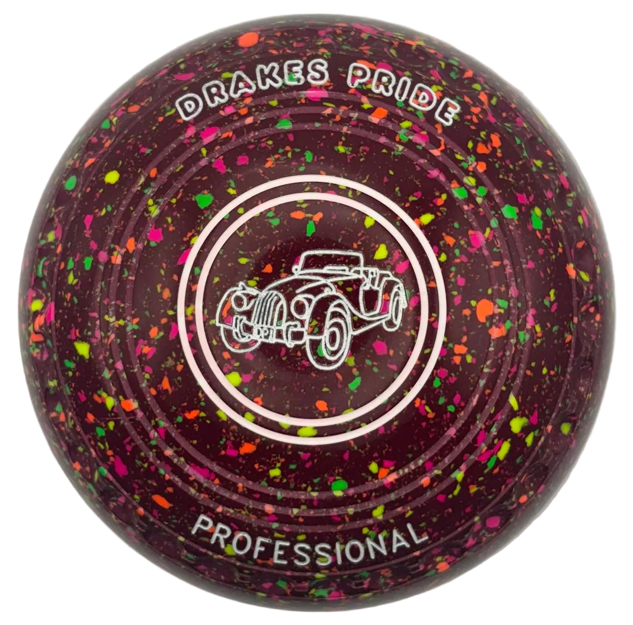 Drakes Pride Professional 0H Maroon Fluorescent Harlequin Classic Car Emblem BACK
