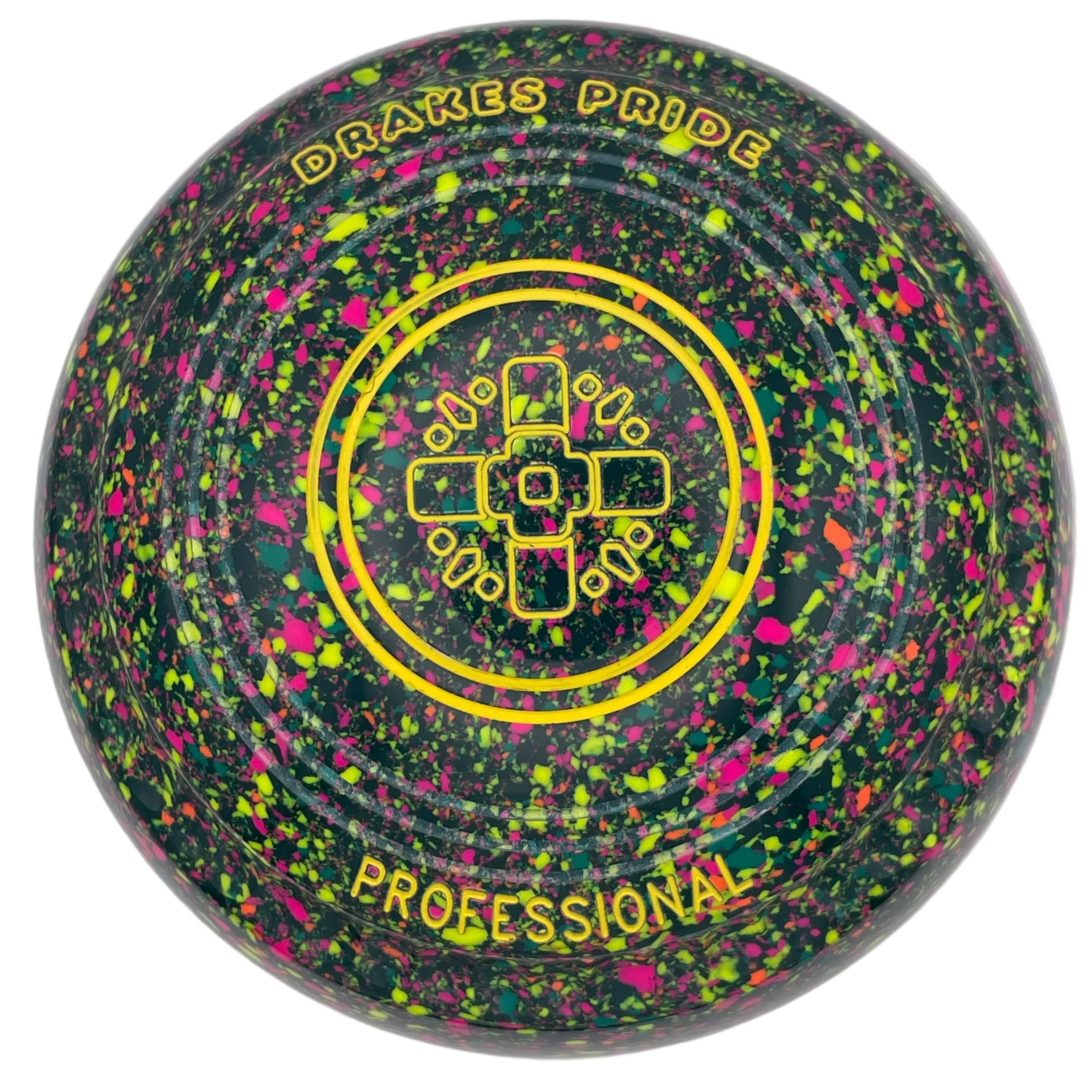 Drakes Pride Pro 50 0H Green Green Fluorescent Harlequin Geometric Cross Emblem Back