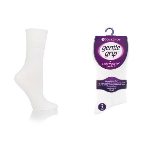Ladies Gentle Grip Socks – 3 pack of breathable, comfortable socks.