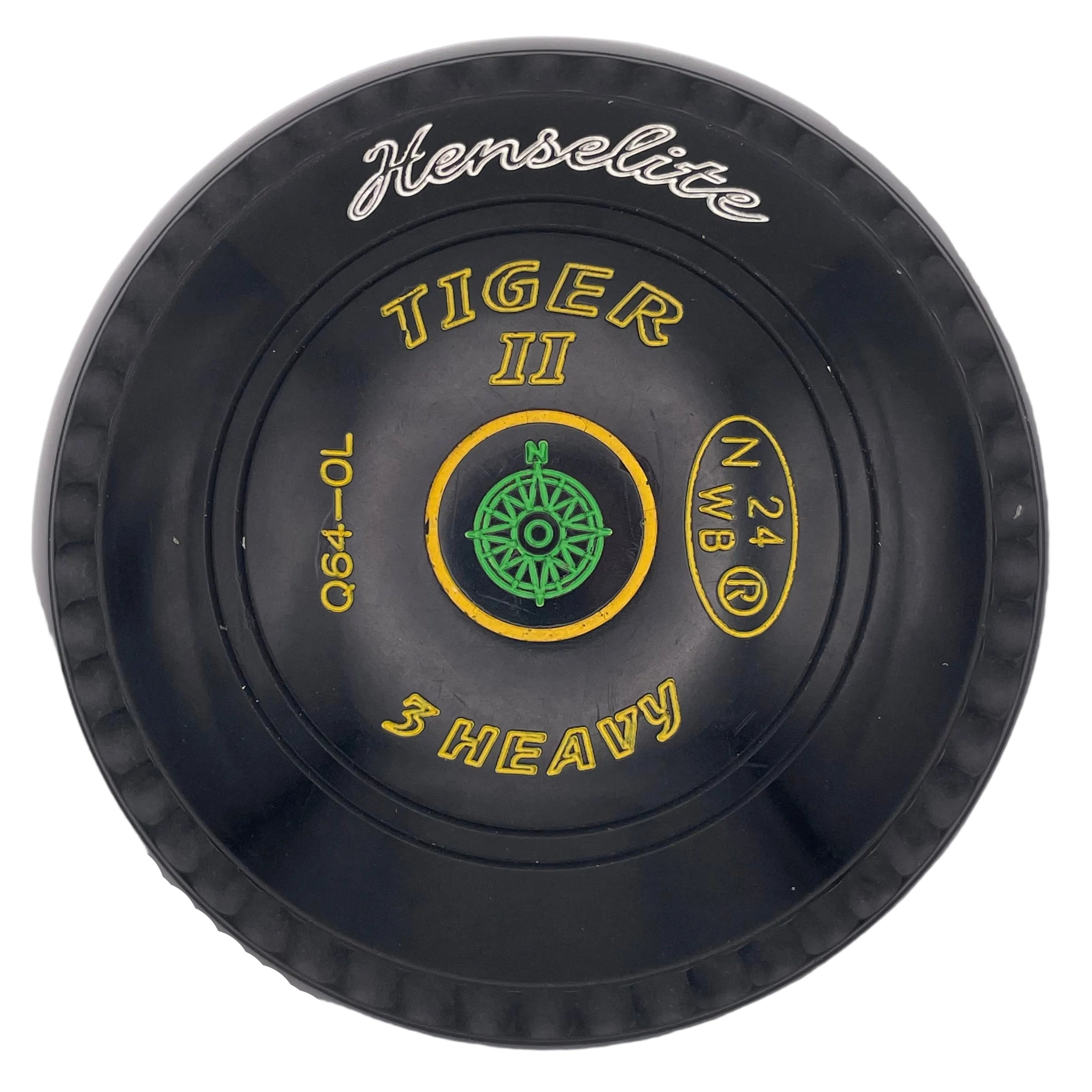 Henselite Tiger II 3H Black Compass Emblem WB24 Xtreme Grip Front