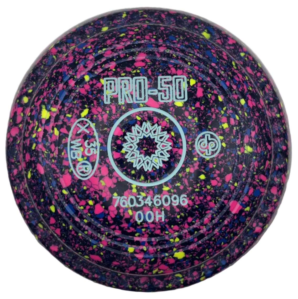 Drakes Pride Pro 50 00H Blue Blue Fluorescent Harlequin Geometric Circle Emblem