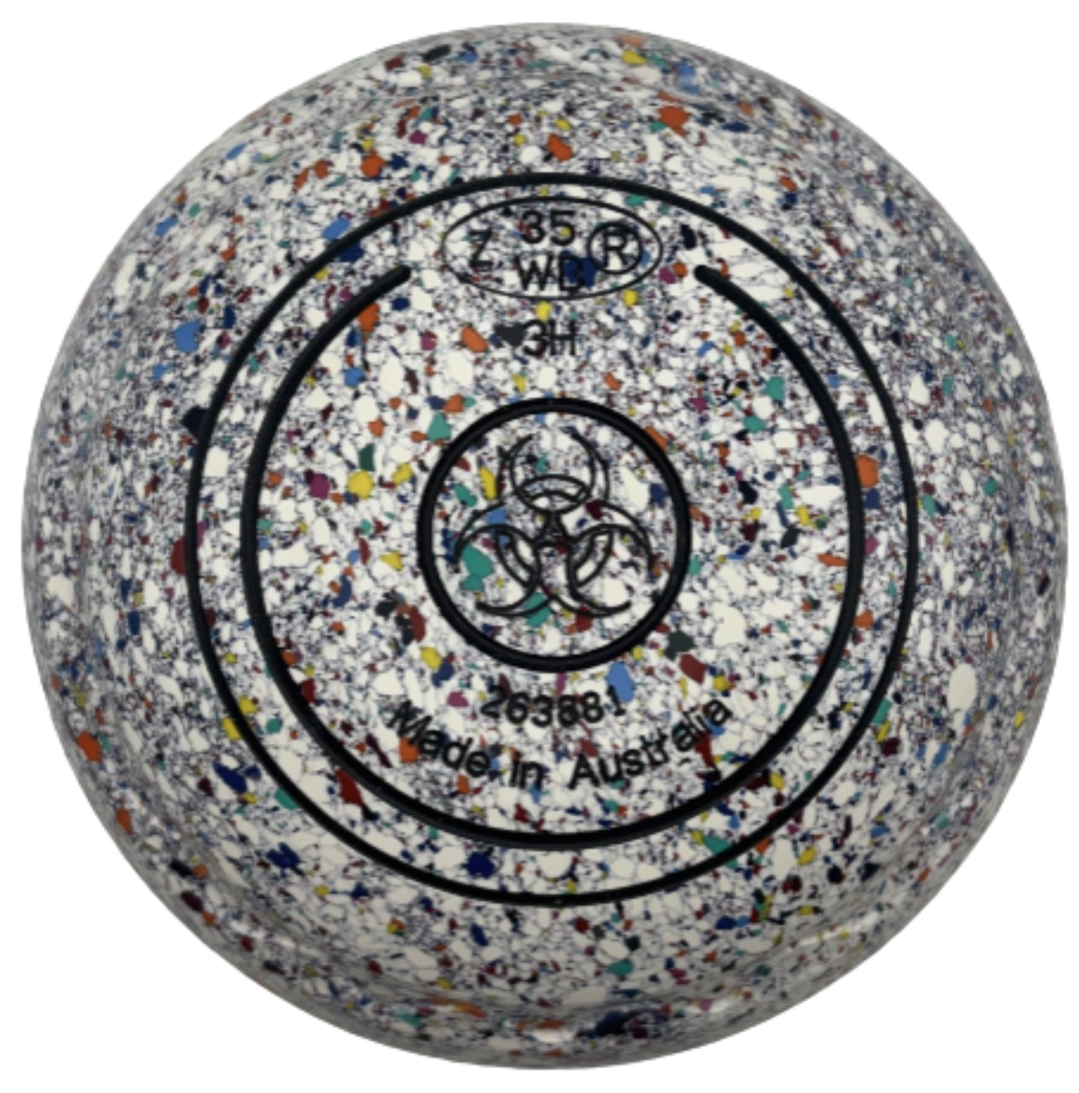 Aero Groove 3H White Harlequin Toxic Emblem Z-Scoop Grip
