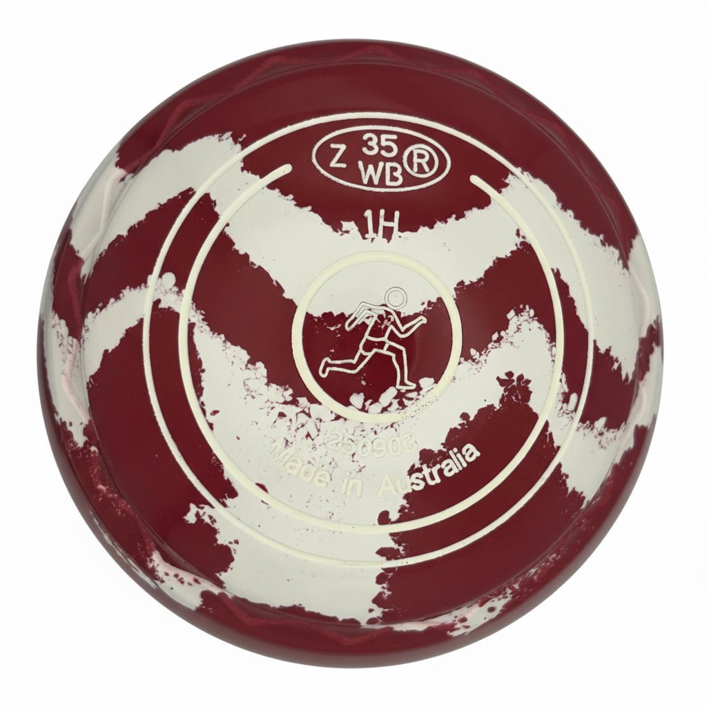 Aero Quantum 1H Solid Red - White Swirl Z-Scoop Runner Emblem Back