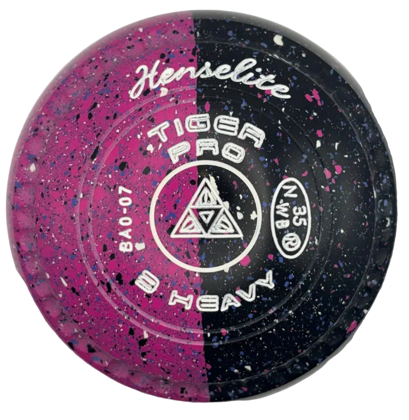 Henselite Tiger Pro 3H *Potters Exclusive Pink Phantom Duo Limited Edition* Geometric Triangle Emblem Back