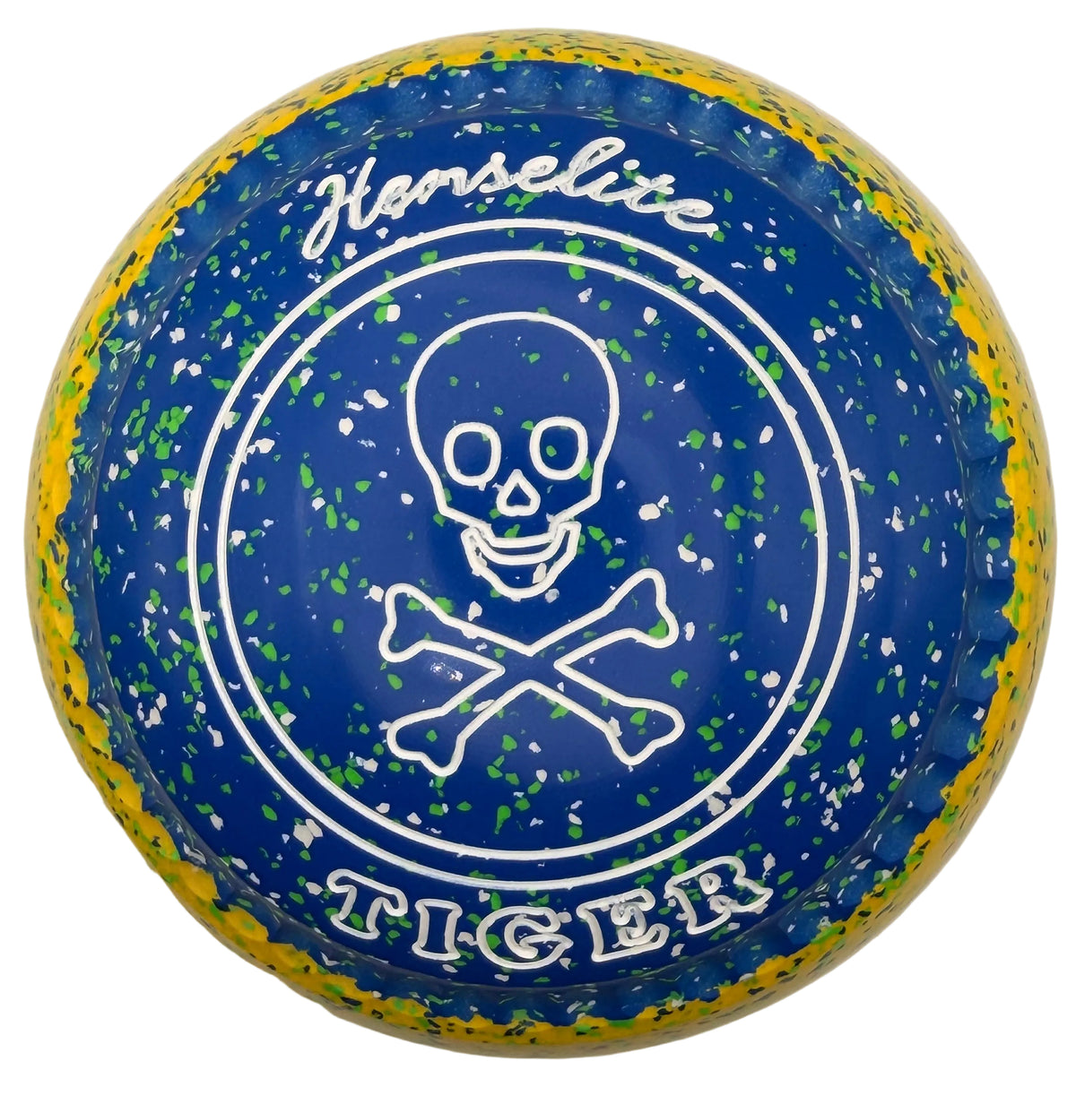 Henselite Tiger 3H *Limited Edition* Potters Exclusive Seaside Slice Bowls Skull Cross Bones Emblem Mega Grip Back
