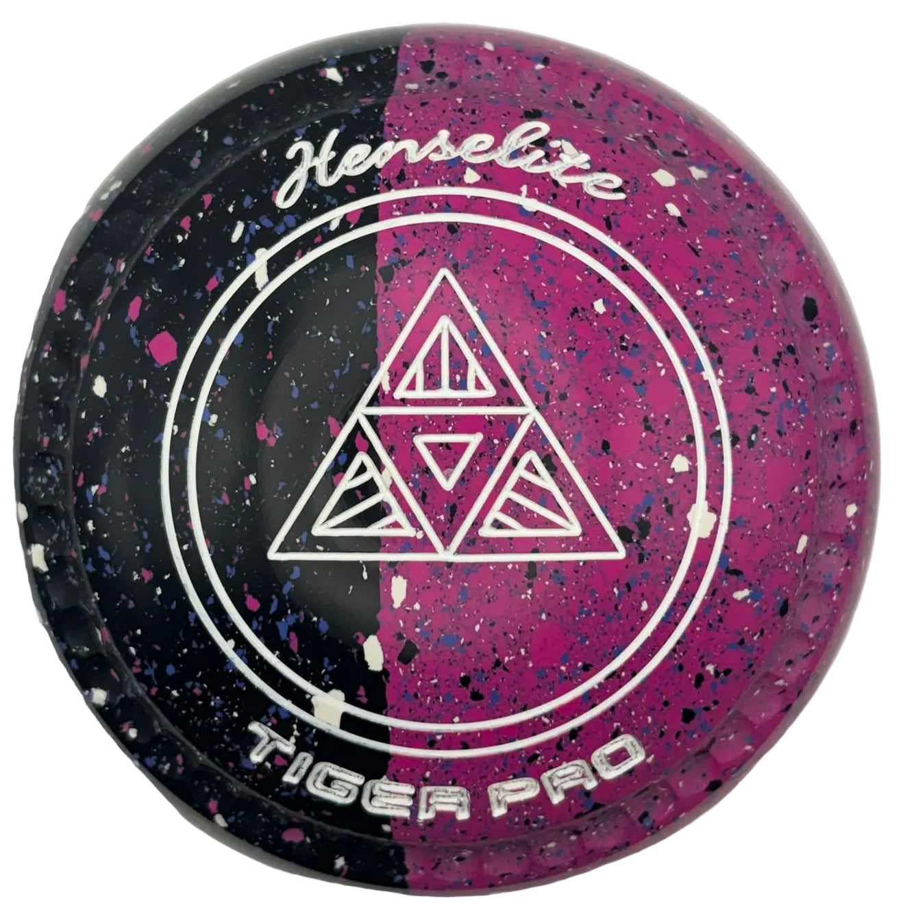 Henselite Tiger Pro 3H *Potters Exclusive Pink Phantom Duo Limited Edition* Geometric Triangle Emblem back