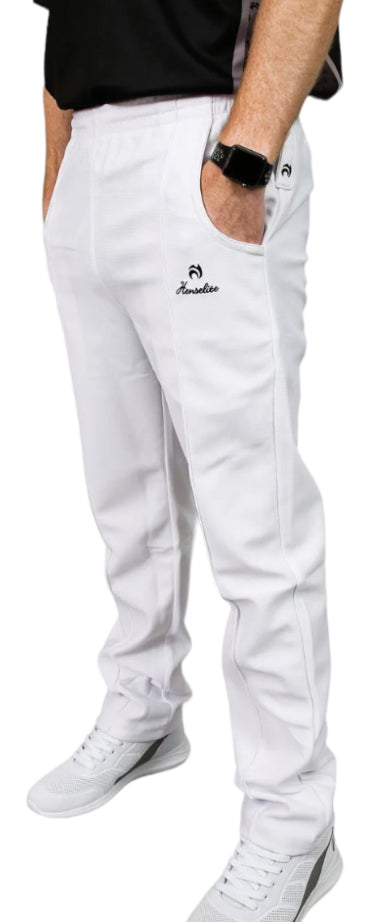 Henselite Sports Trousers White – lightweight breathable trousers.