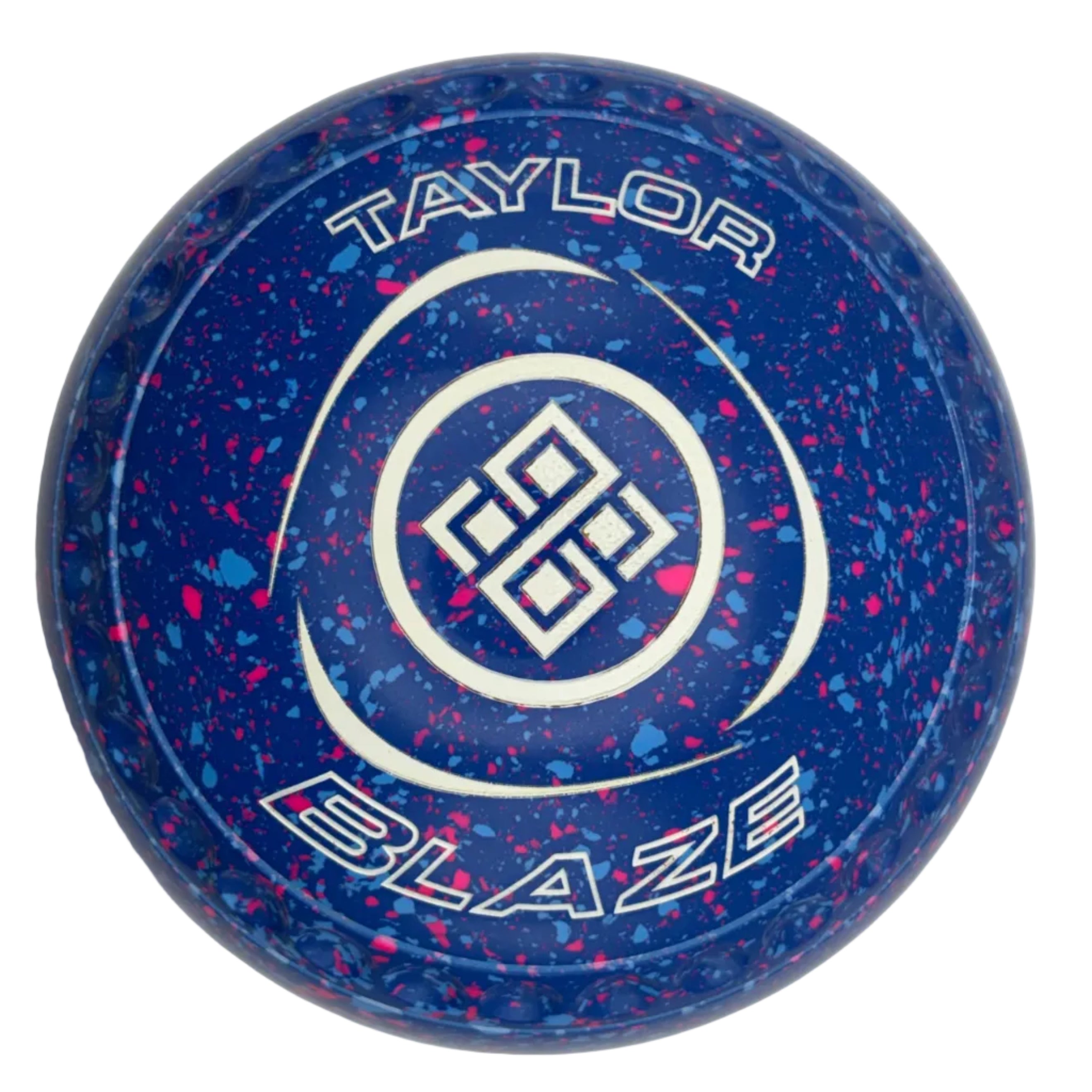 Taylor Blaze 2H Electric Blue Geometric Squares Emblem Pro Grip