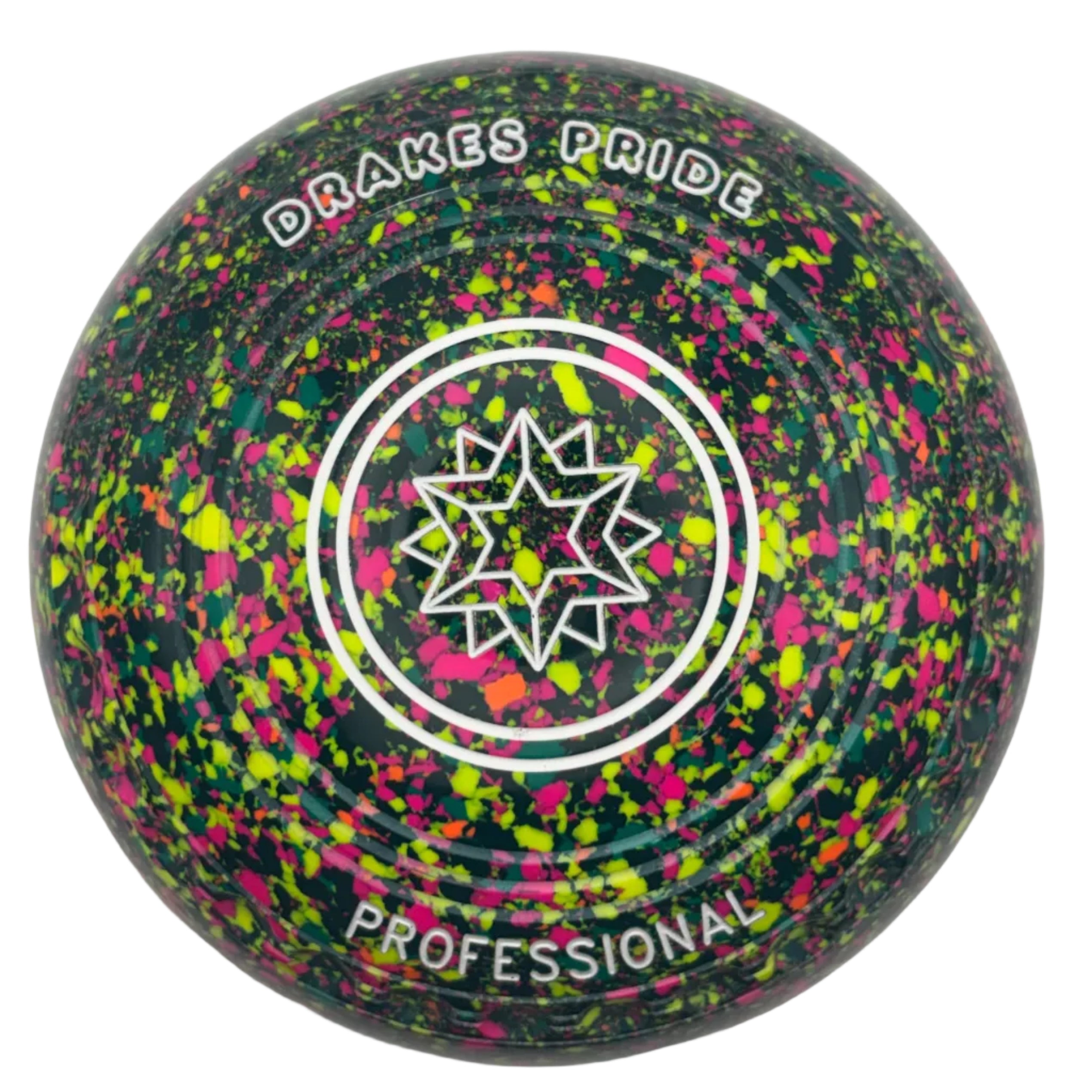 Drakes Pride Professional 1H Green Green Florescent Harlequin Star Emblem BACK