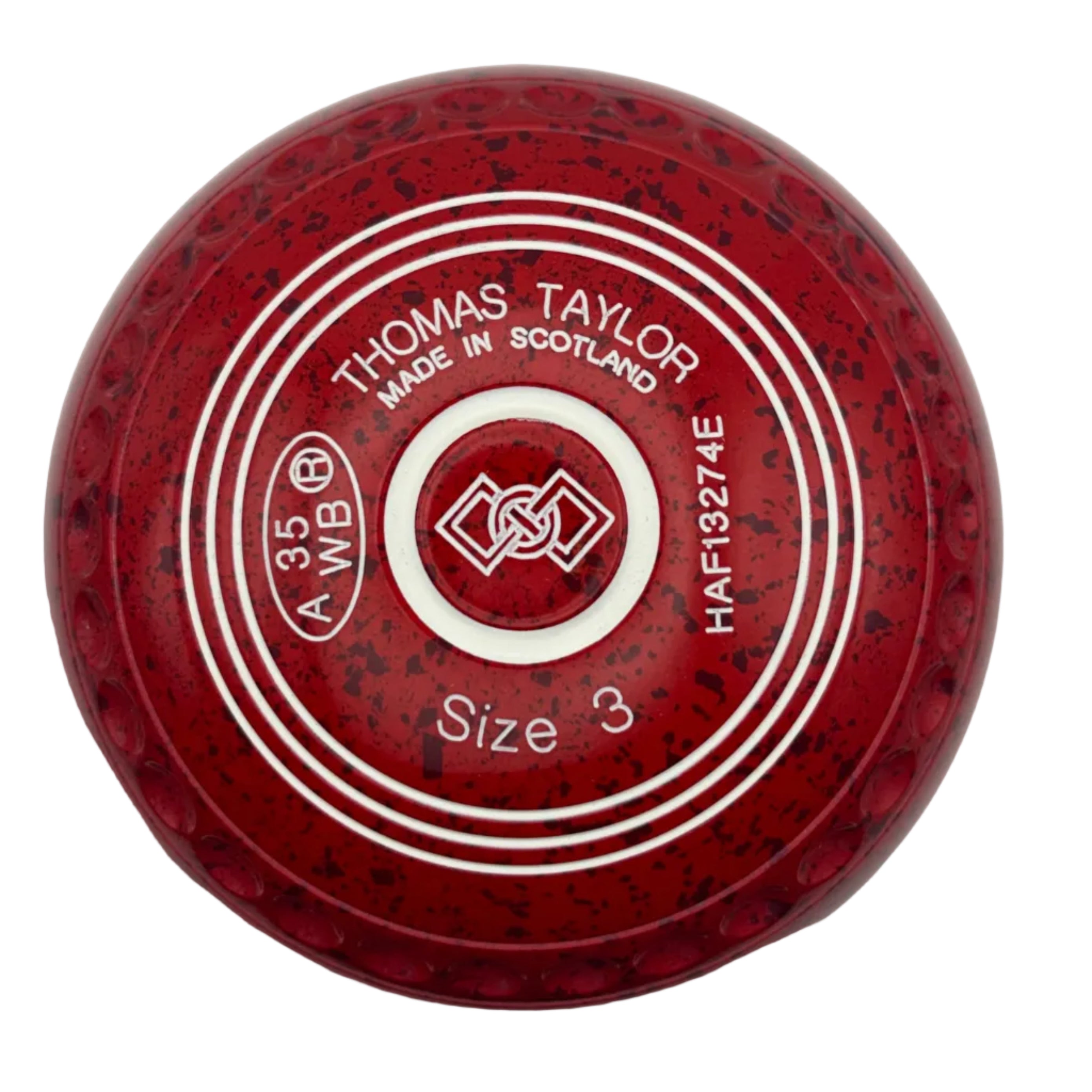 Taylor Ace 3H Cherry Red Knotted Geometric Emblem front
