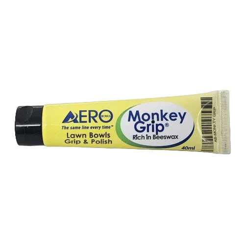 Tube of Monkey Grip grip and polish on a white background