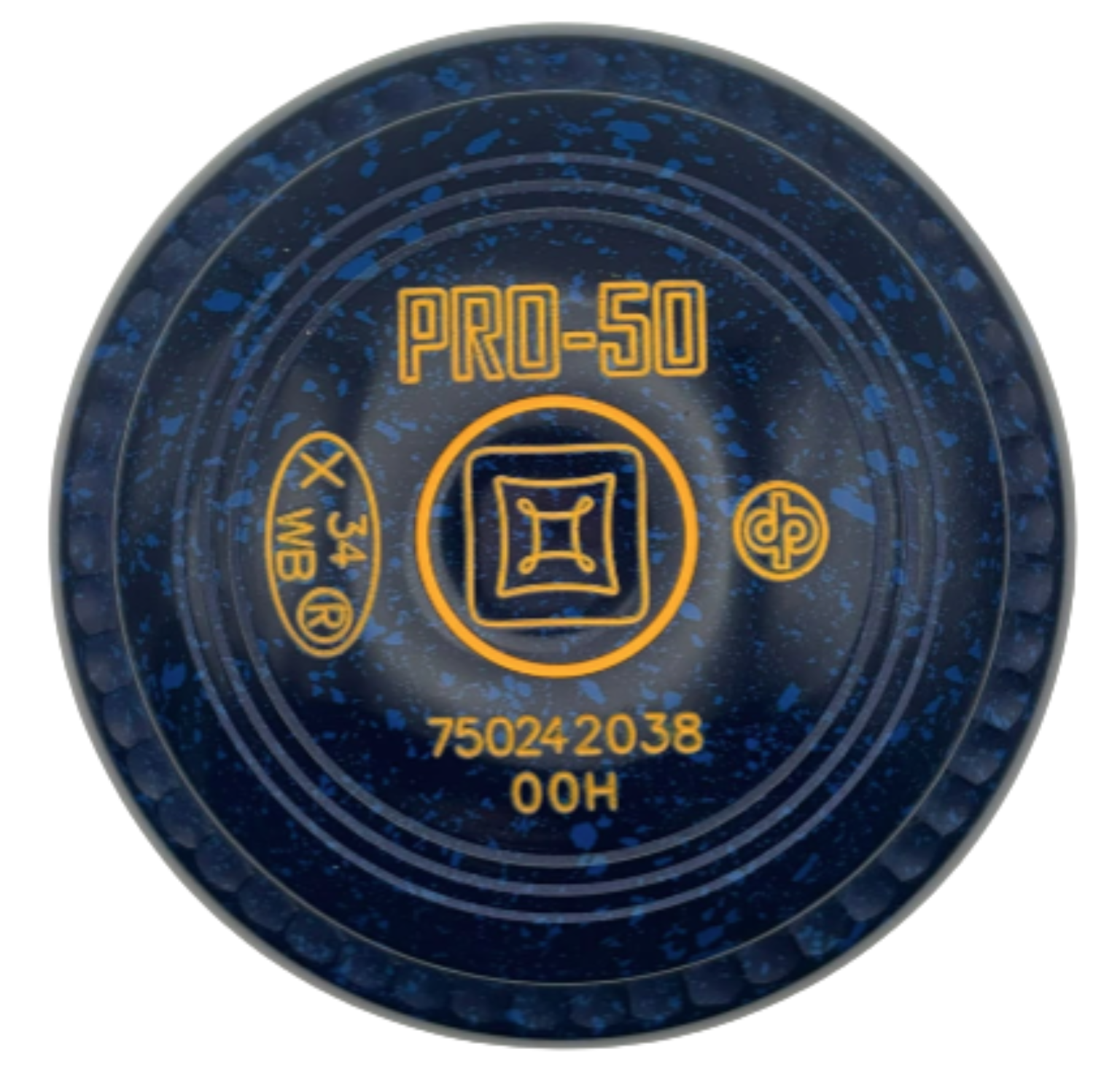 Drakes Pride Pro 50 00H Blue Blue Geometric Squares Emblem front
