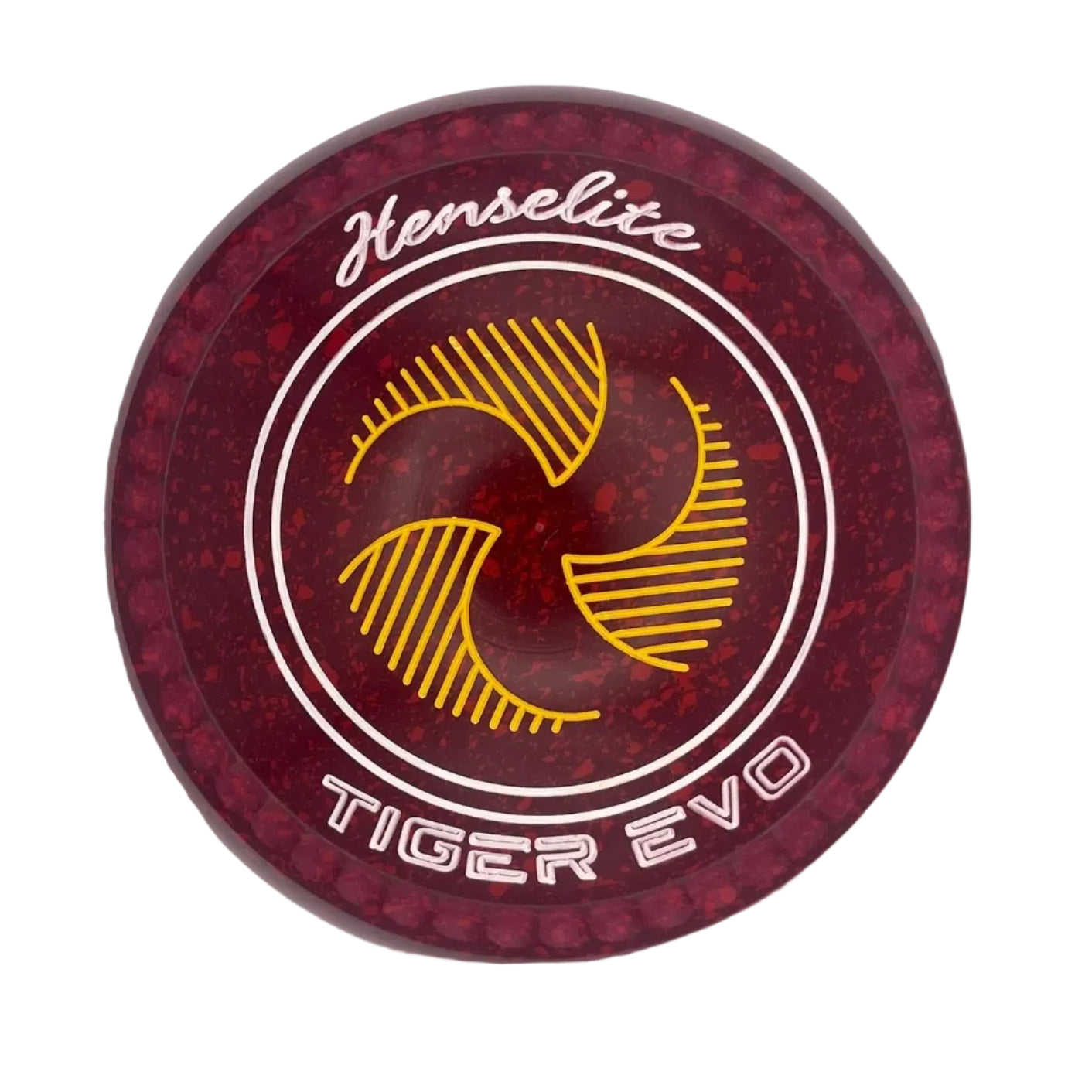 Henselite Tiger Evo 1H Ruby Rich Geometric Swirl Emblem Back