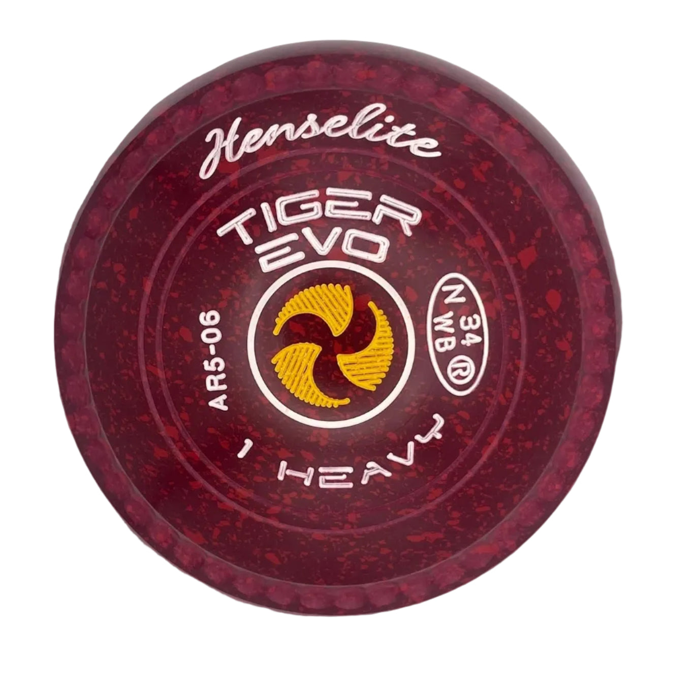Henselite Tiger Evo 1H Ruby Rich Geometric Swirl Emblem Front