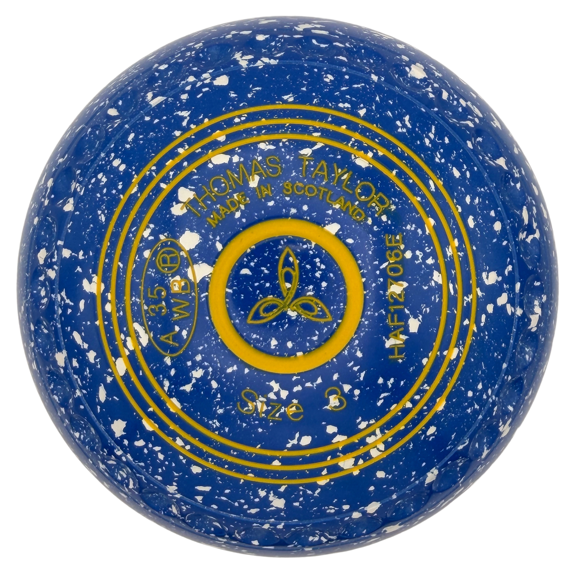 Taylor Ace 3H Blue White Tri Geo Emblem Front