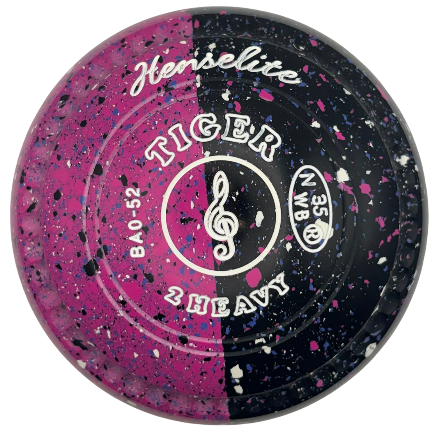 Henselite Tiger 2H *Potters Exclusive Pink Phantom Duo Limited Edition* Music Note Emblem Front