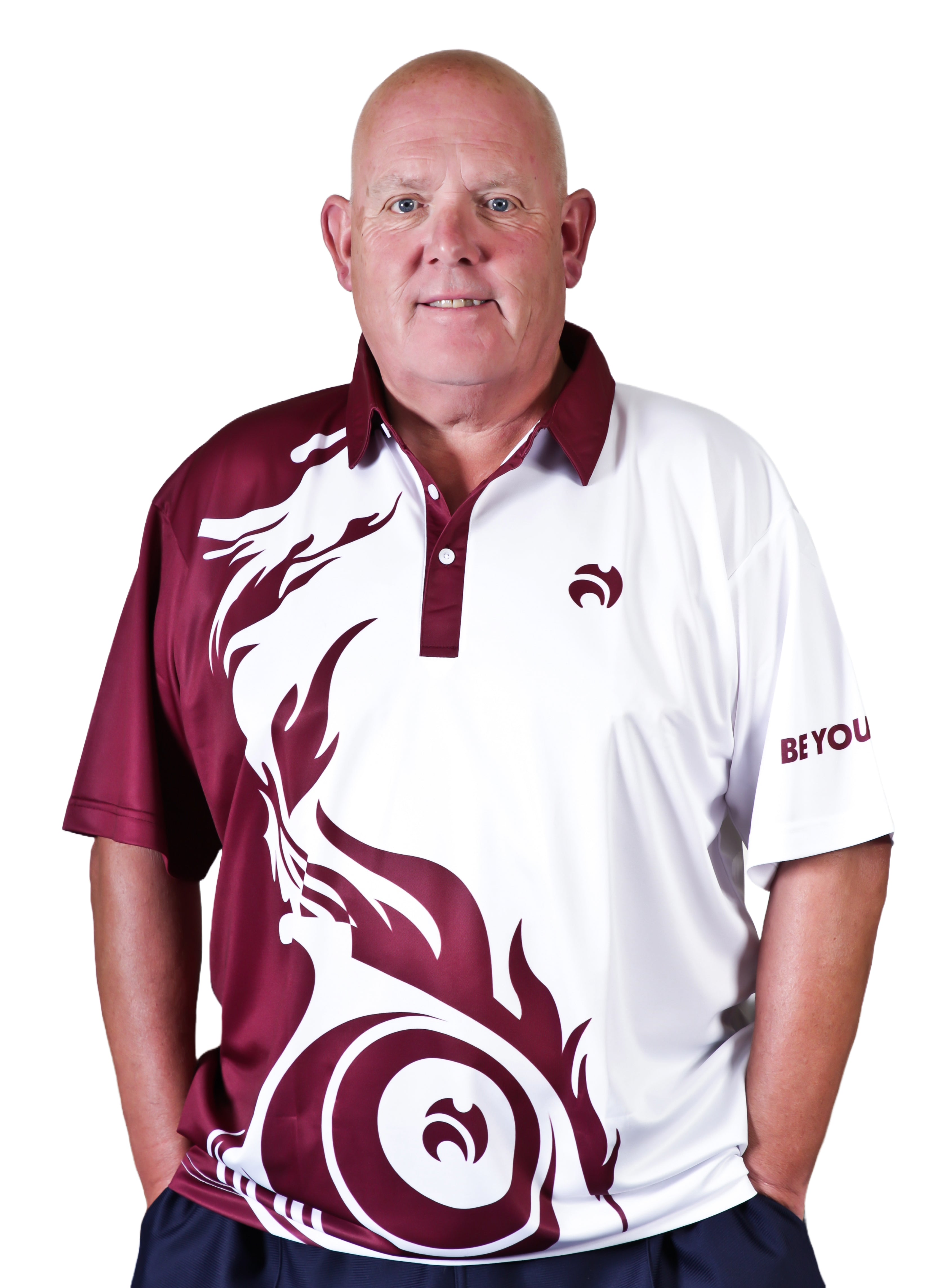 Henselite Unisex Style 25 Polo White Maroon