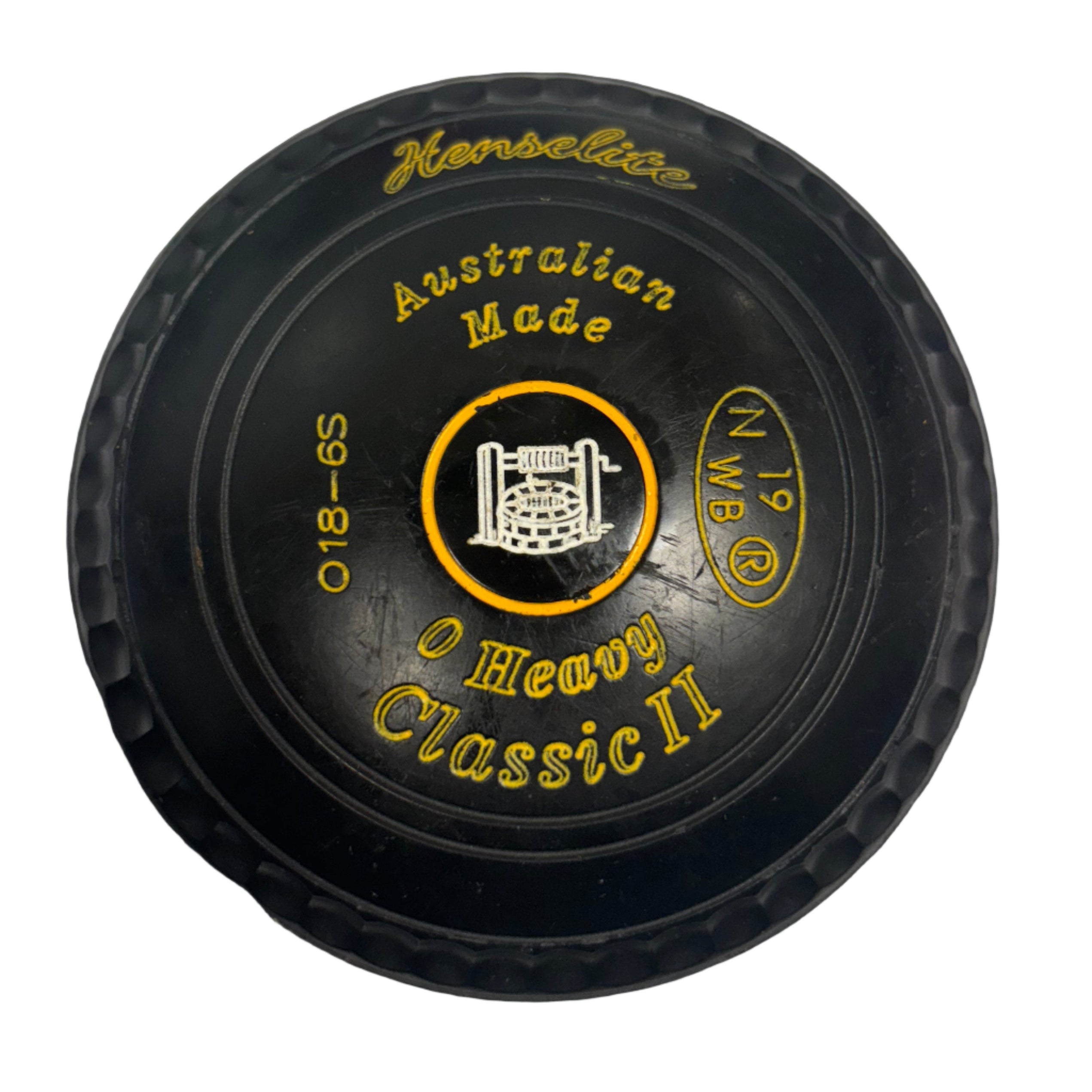 Henselite Classic II 0H Black Well Emblem WB19 Series C Grip Front