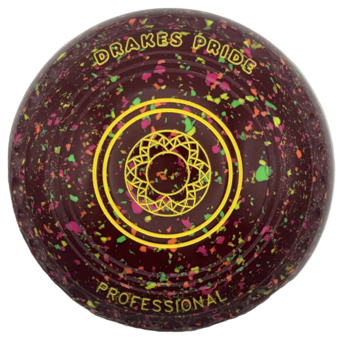 Drakes Pride Professional 00H Maroon Fluorescent Harlequin Geometric Flower Emblem