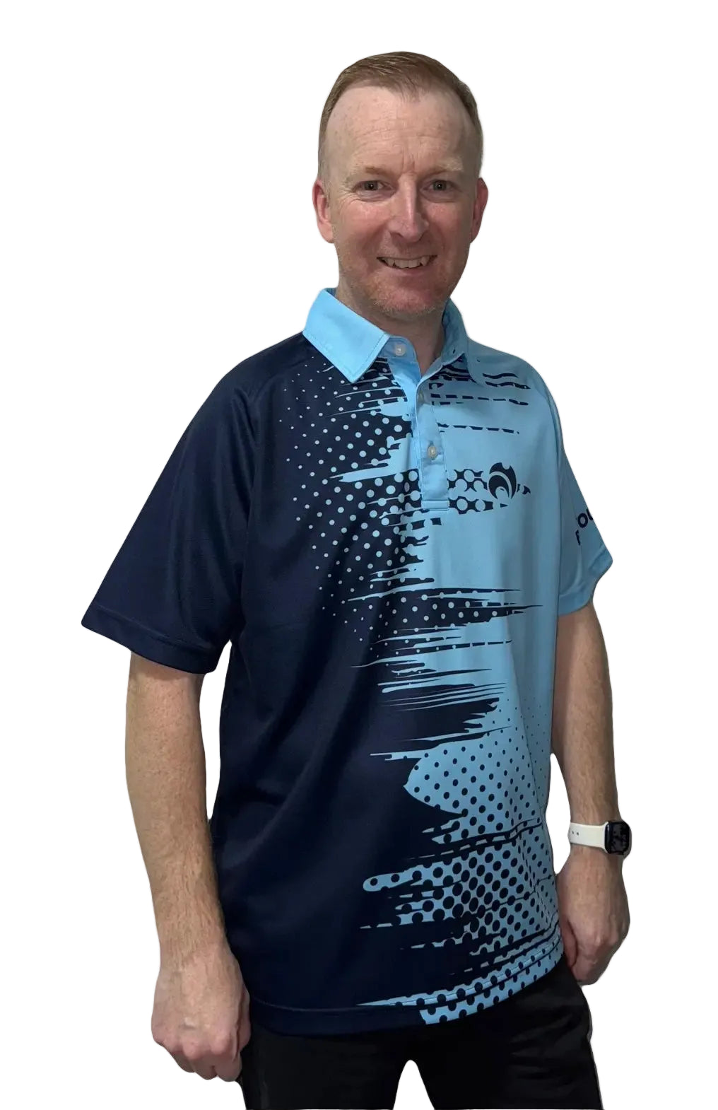 Henselite Be Your Best Polo Navy - Powder Blue