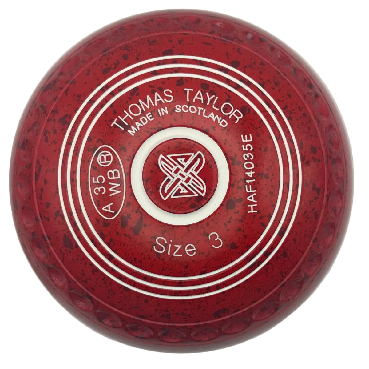 Taylor Ace 3H Cherry Red Geo Cross Emblem Front