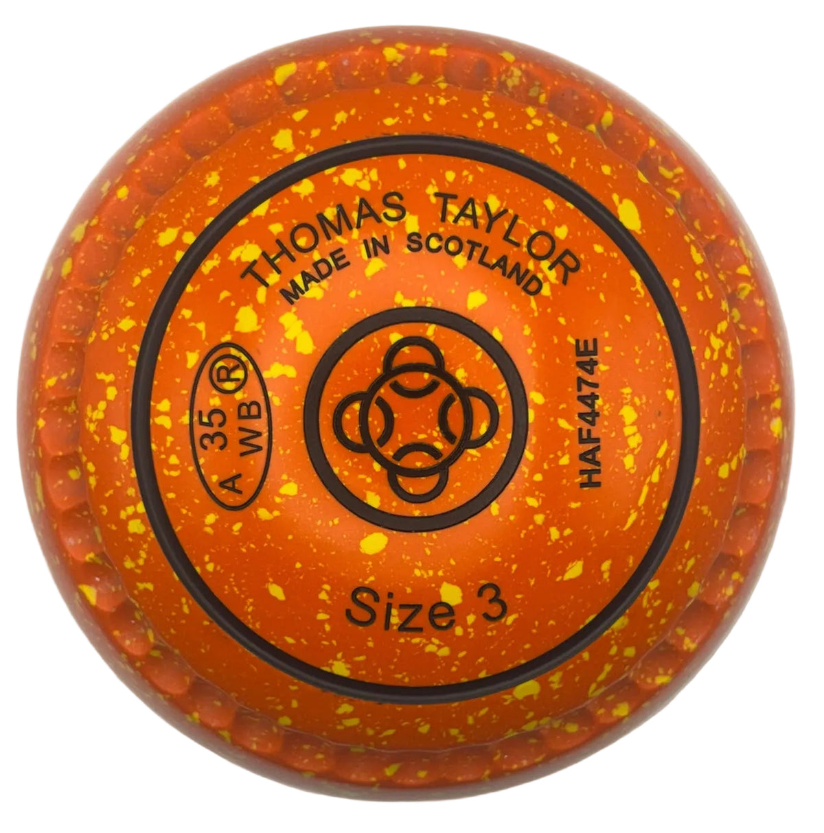 Taylor Ace 3H Amber Geo Circle Emblem Xtreme Grip Front