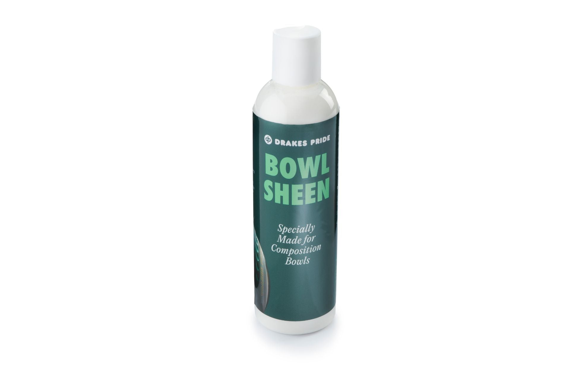 Bottle of Drake's Prize Bowl Sheen on a white background