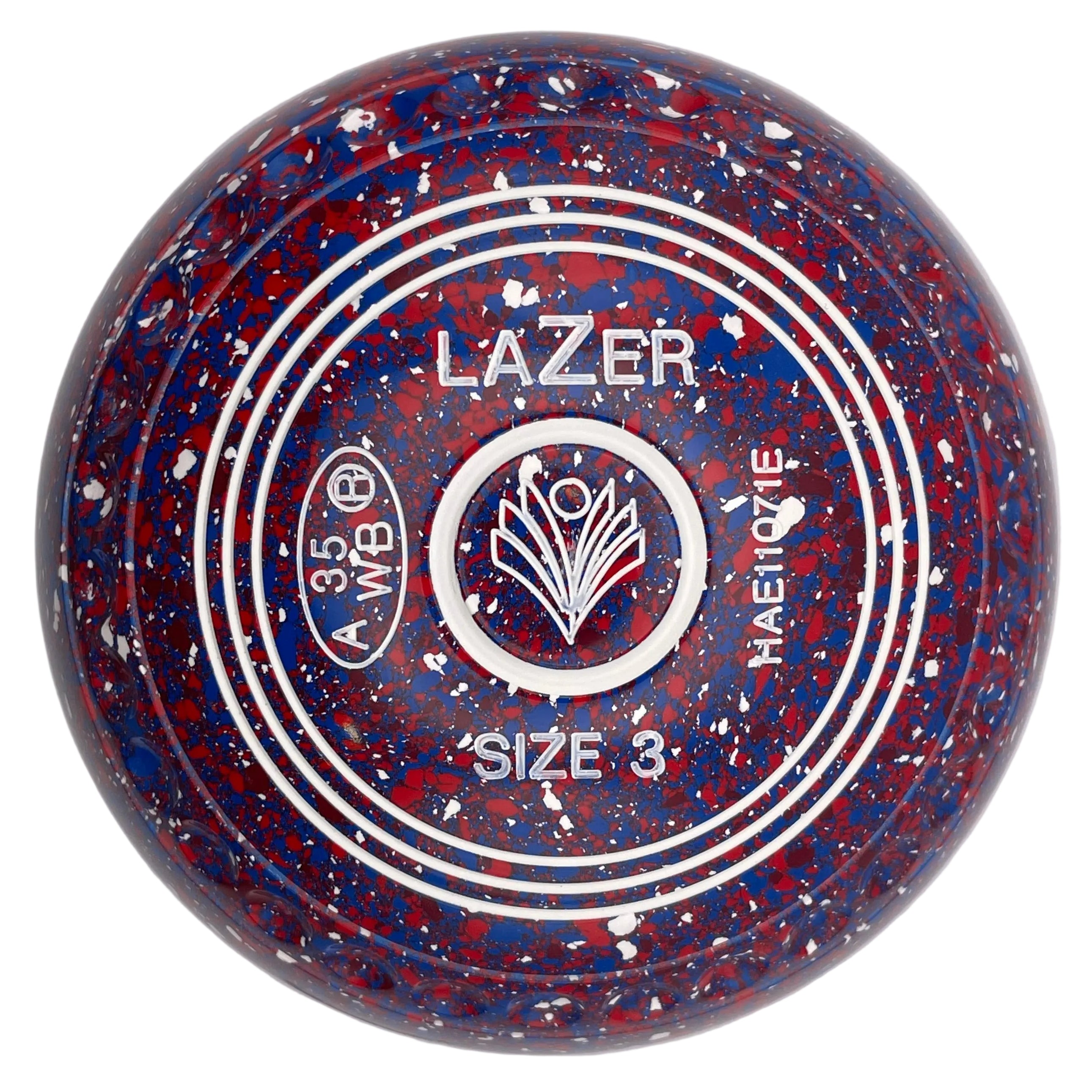 Taylor Lazer 3H Red Blue White Fan Geometric Emblem Back 
