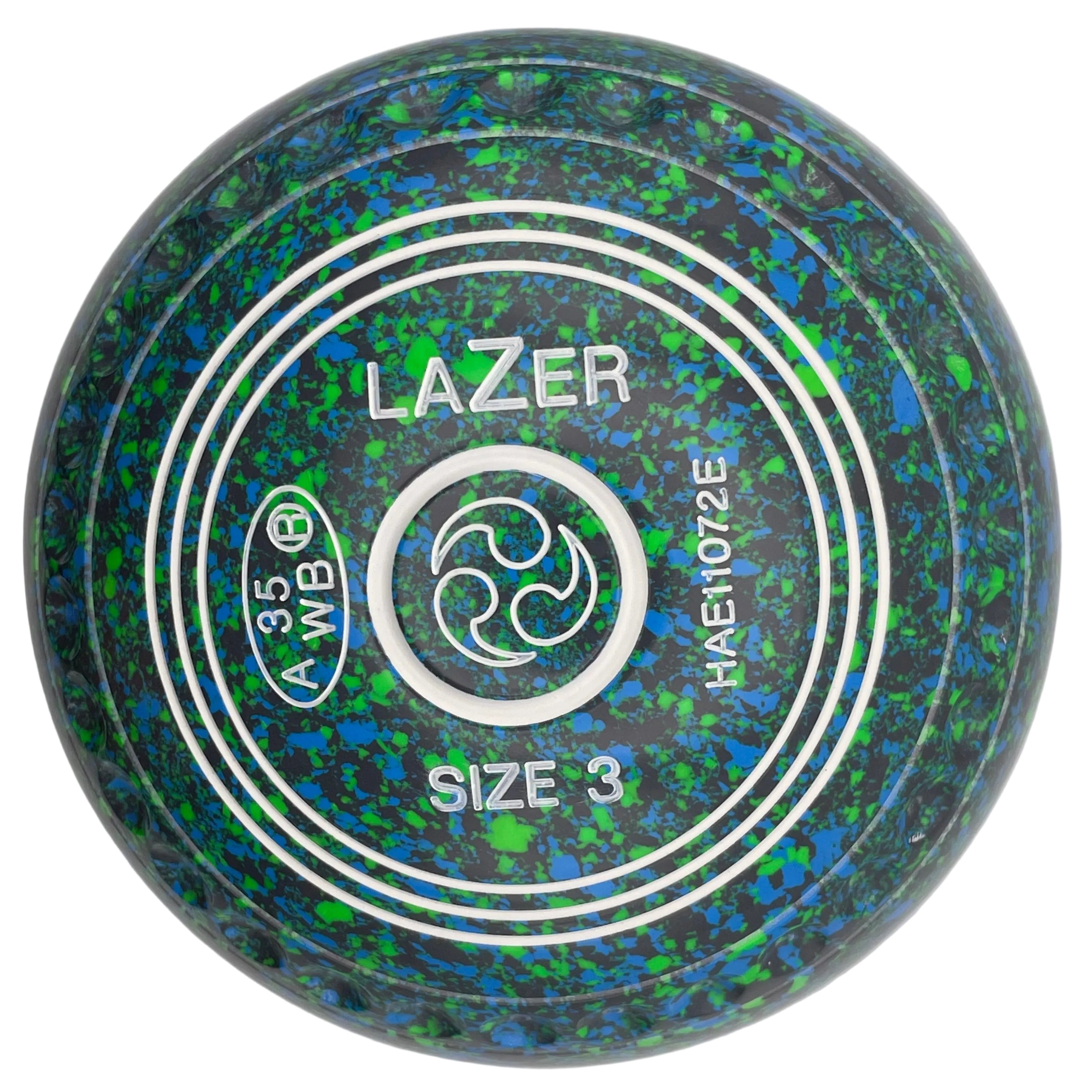 Taylor Lazer 3H Iced Lime Swirl Circle Emblem Front 