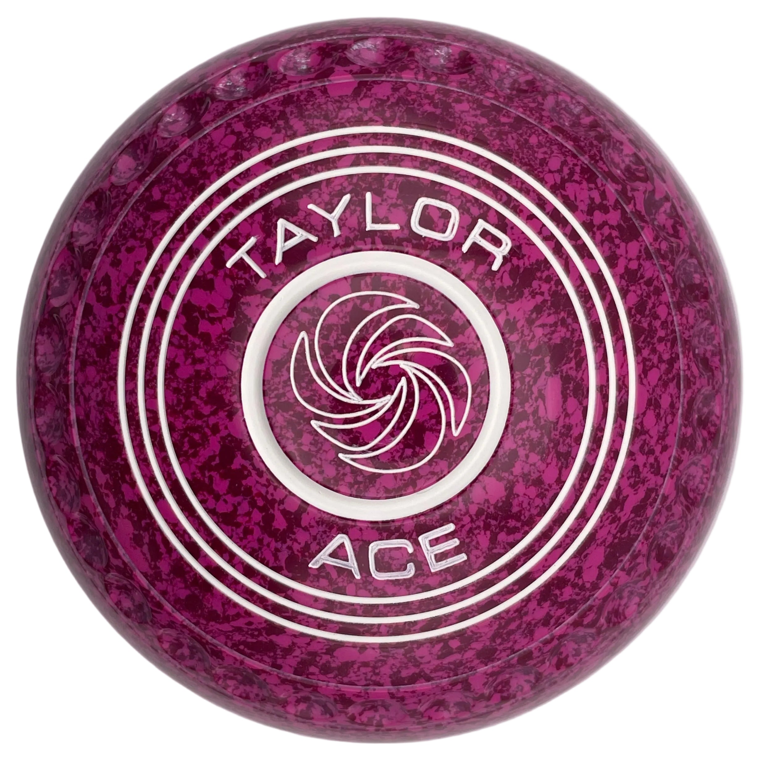 Taylor Ace 1H Raspberry Ripple Swirl 6 Emblem Back