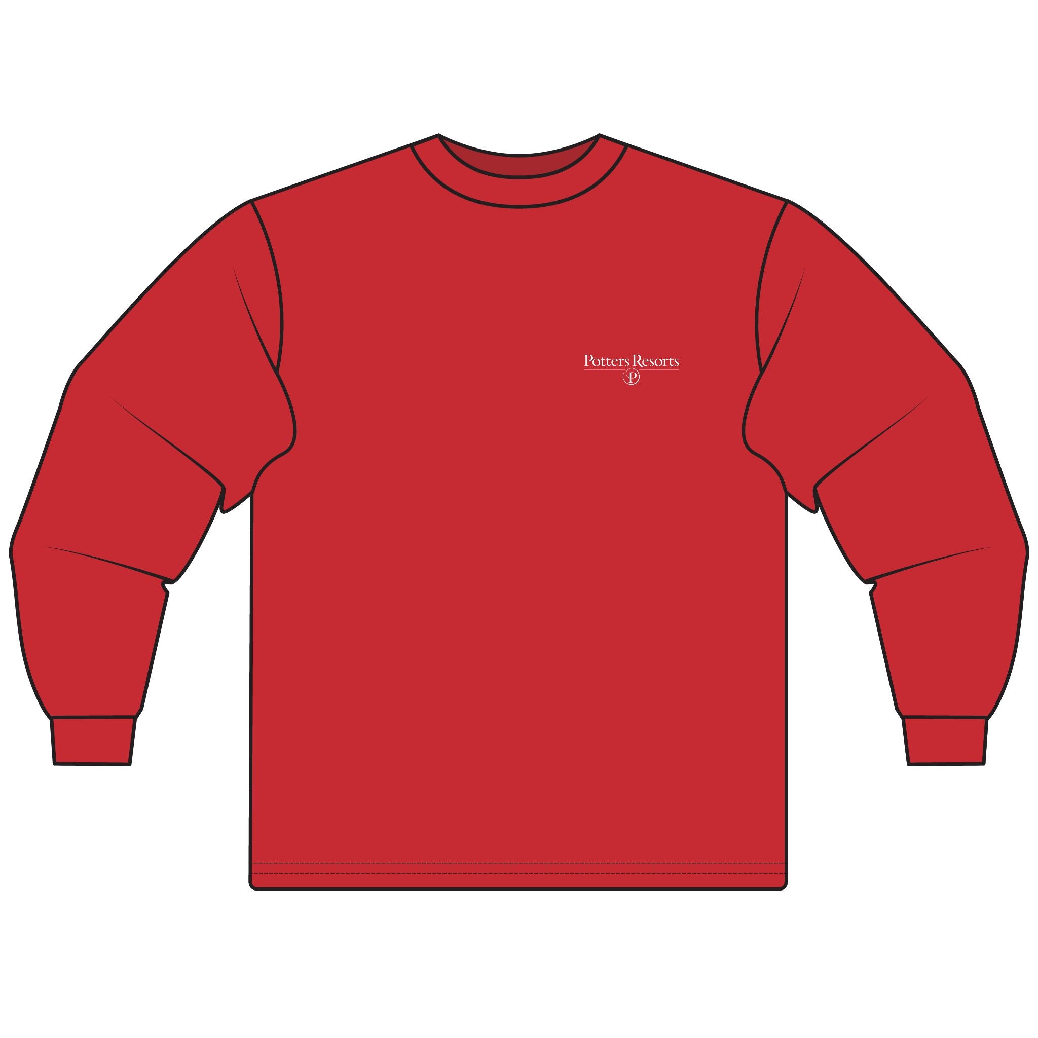 Potters Resorts Unisex Long Sleeve T-Shirt
