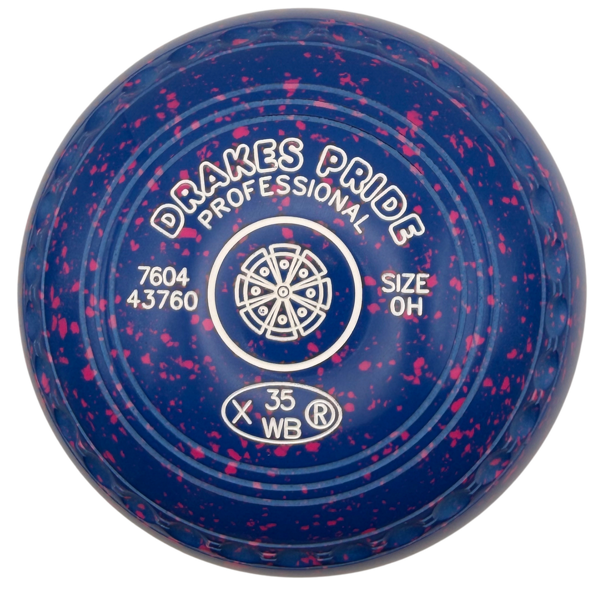 Drakes Pride Professional 0H Blue Pink Geo Wheel Emblem Front 