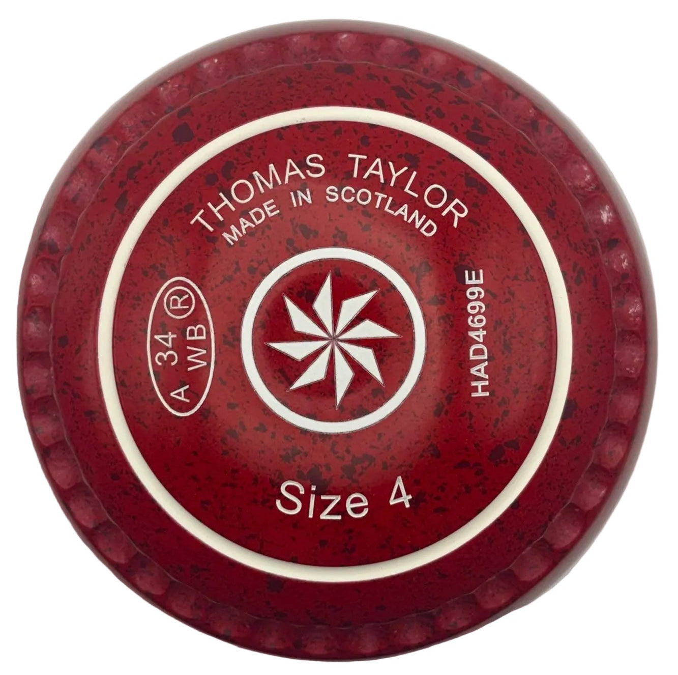 Taylor Ace 4H Cherry Red Spiked Swirl Emblem Xtreme Grip FORNT 