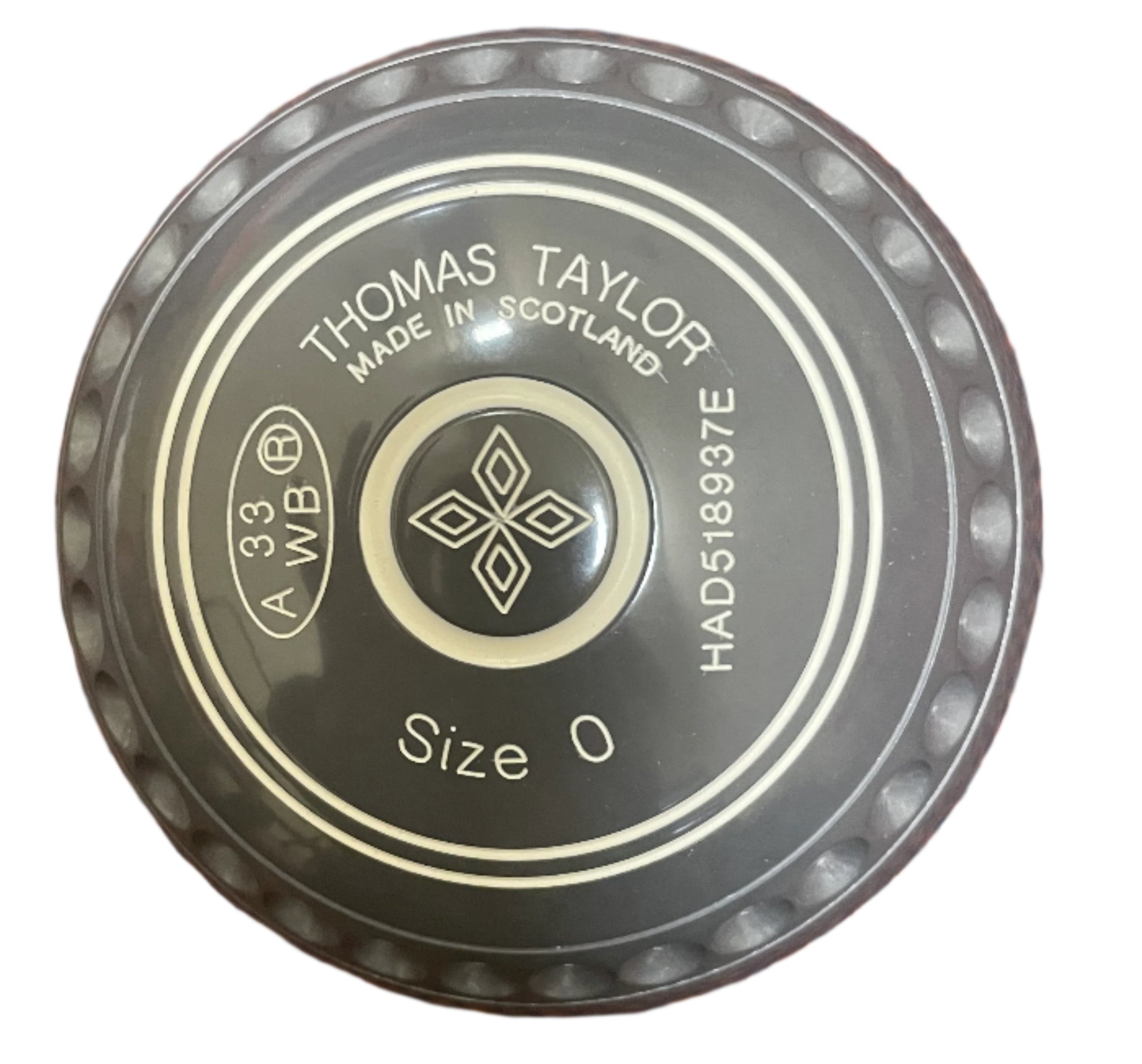 Taylor Ace 0H Grey Bowls with Geometric Emblem