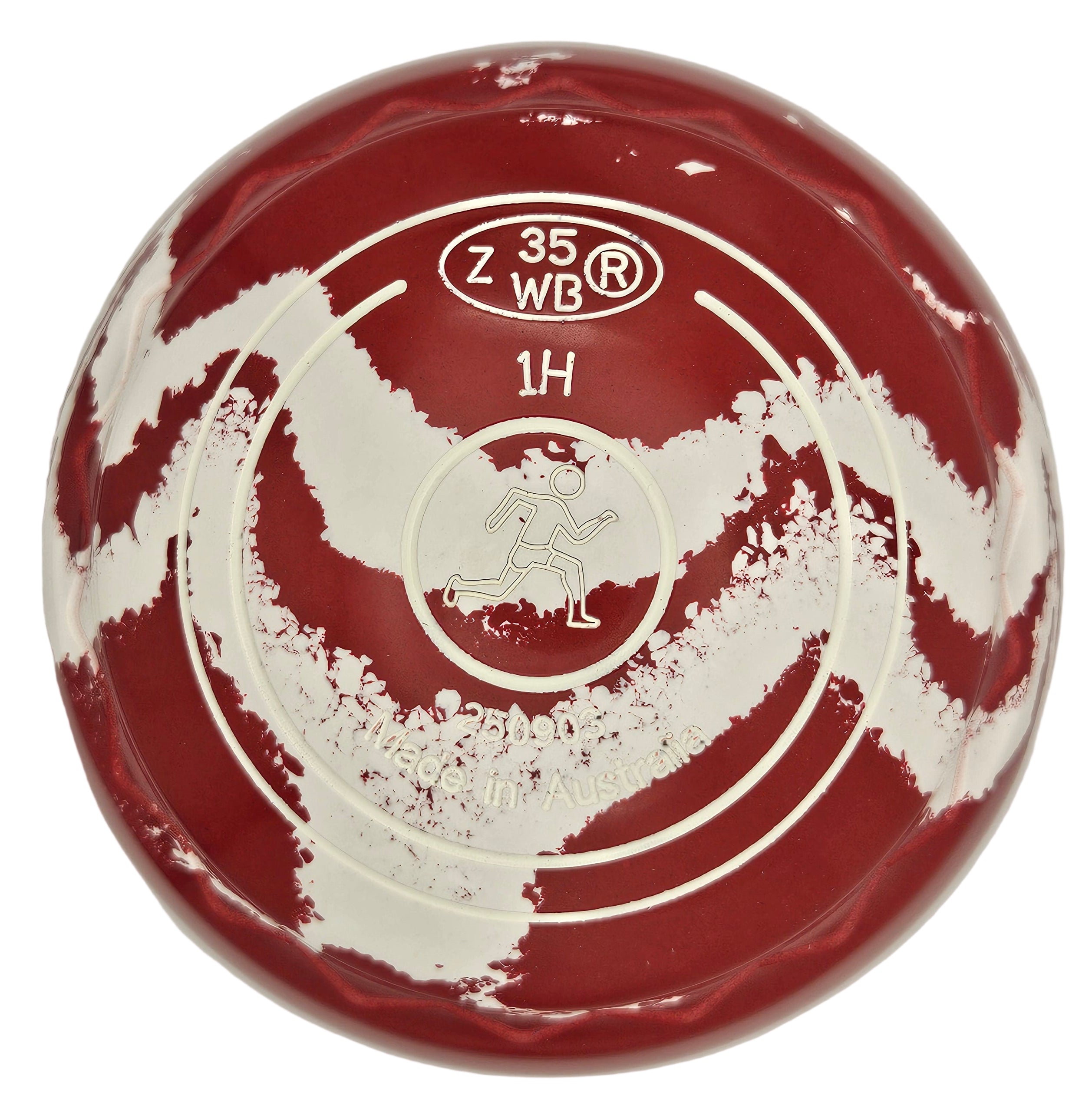 Aero Quantum 1H Solid Red - White Z-Scoop Runner Emblem (FRONT)