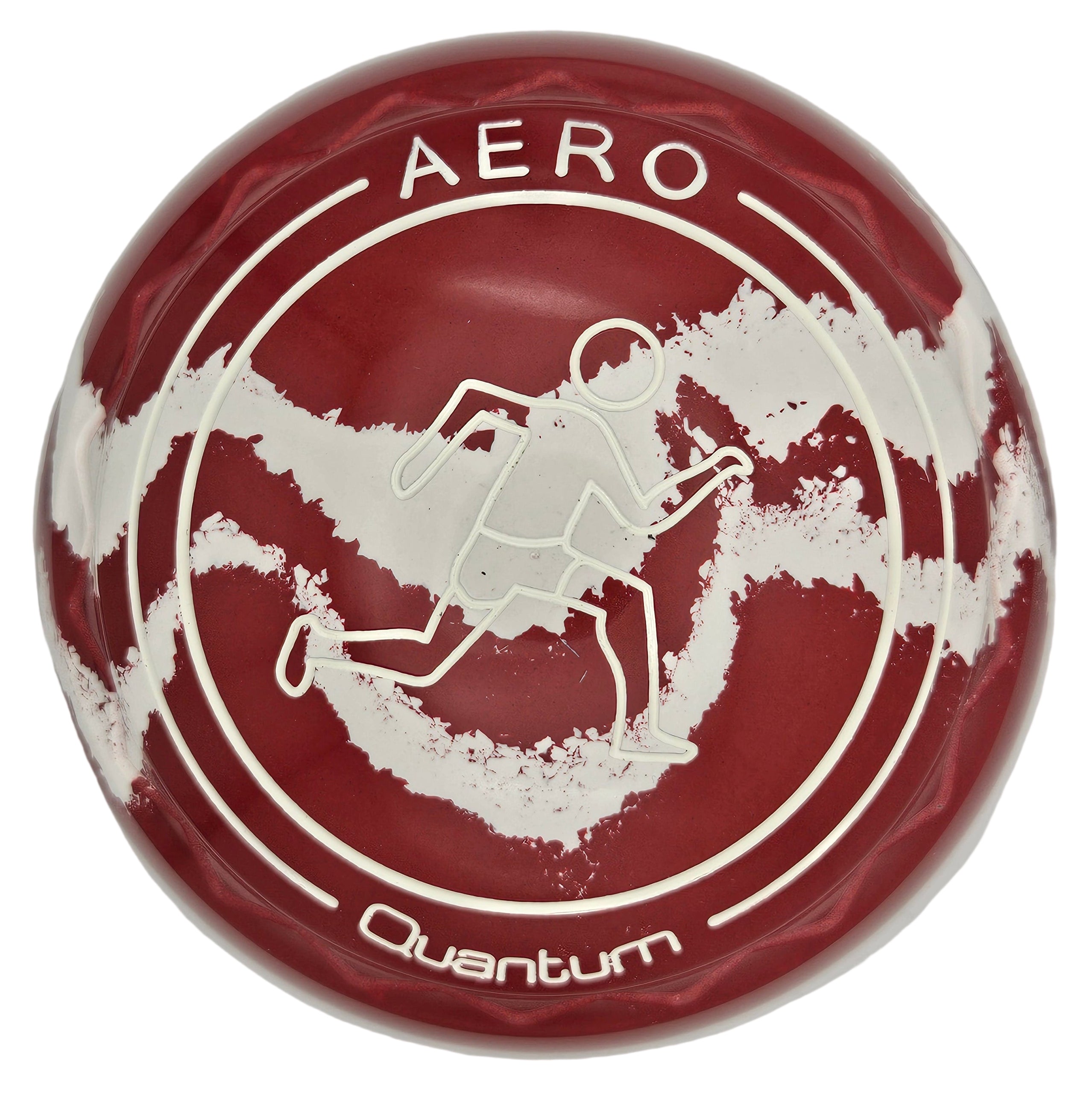 Aero Quantum 1H Solid Red - White Z-Scoop Runner Emblem (BACK)
