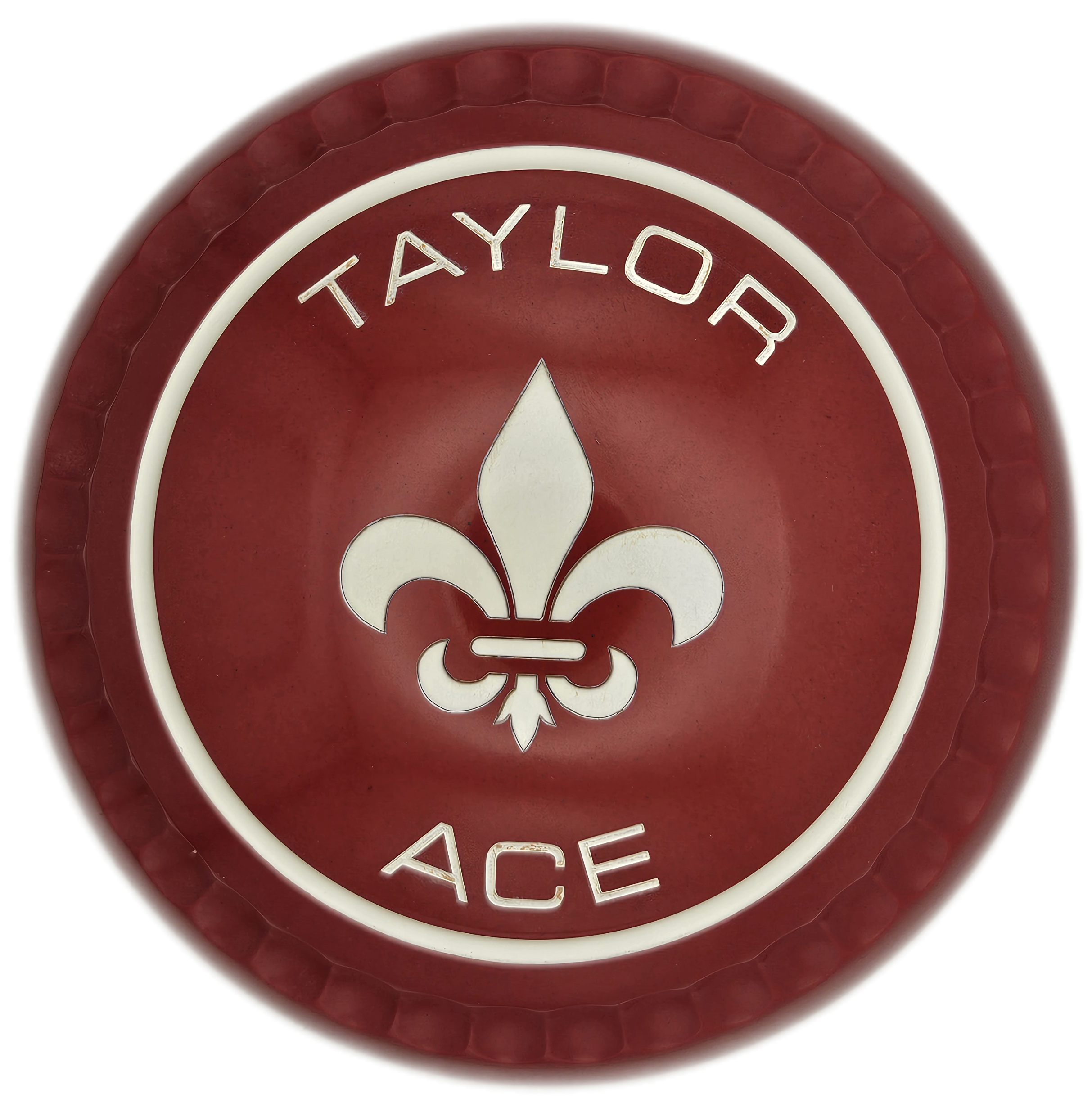 Taylor Ace 00H Solid Red Fleur De Lis Emblem