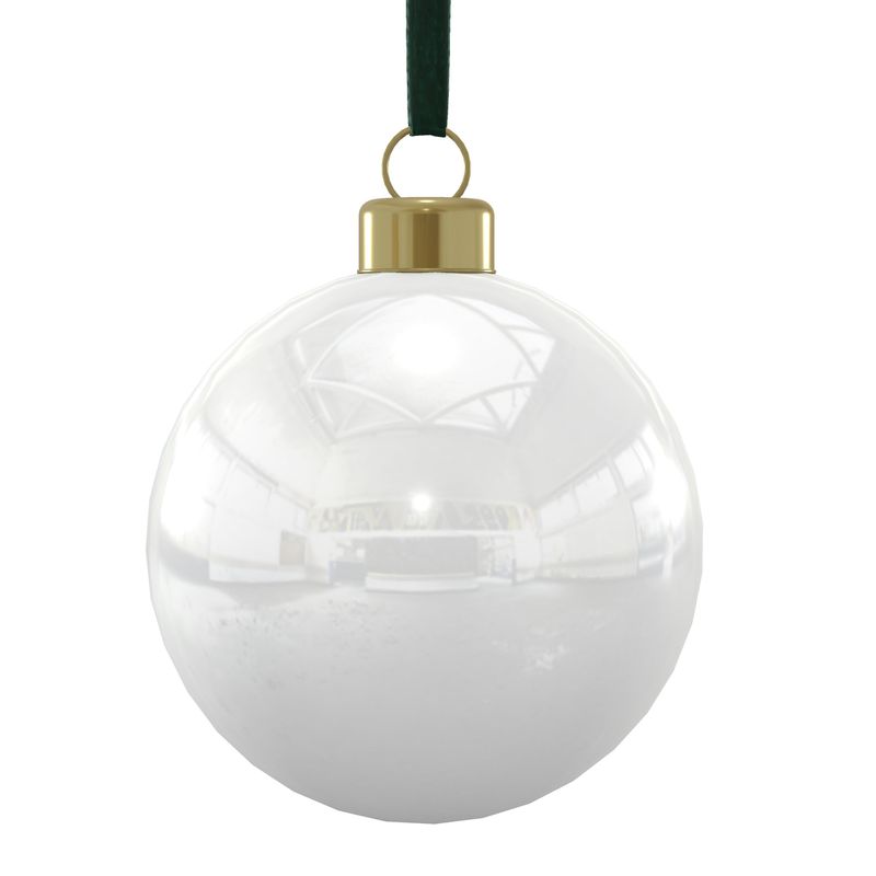 Bone China Potters P Bauble - Black