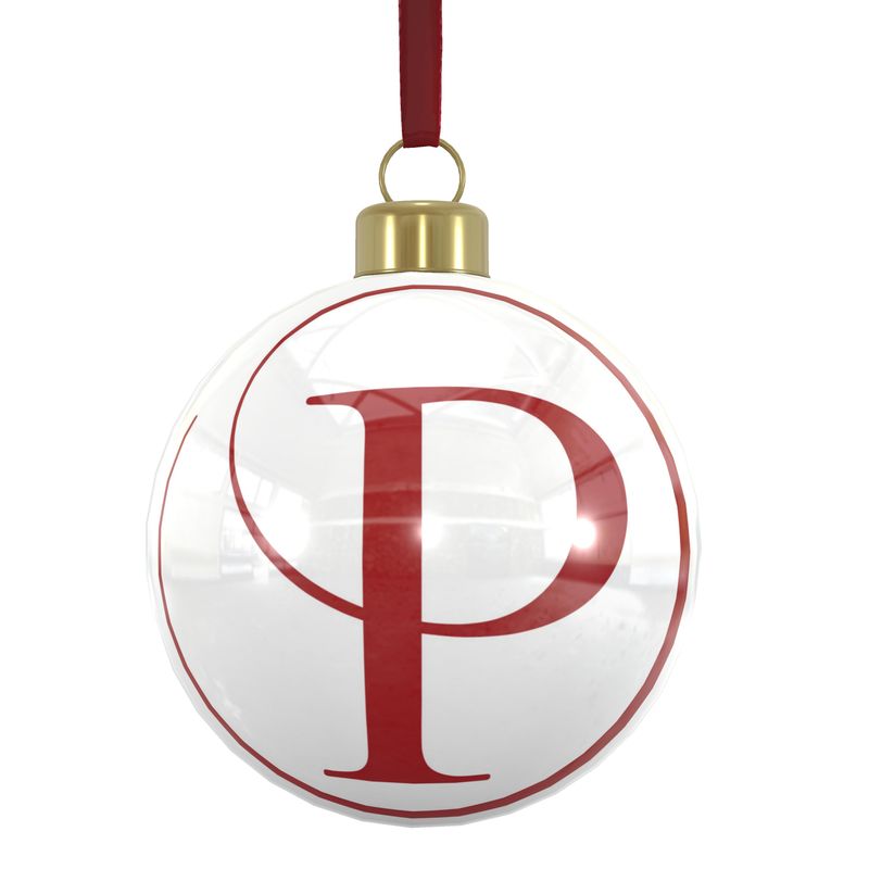 Potters P Christmas Bauble - Red
