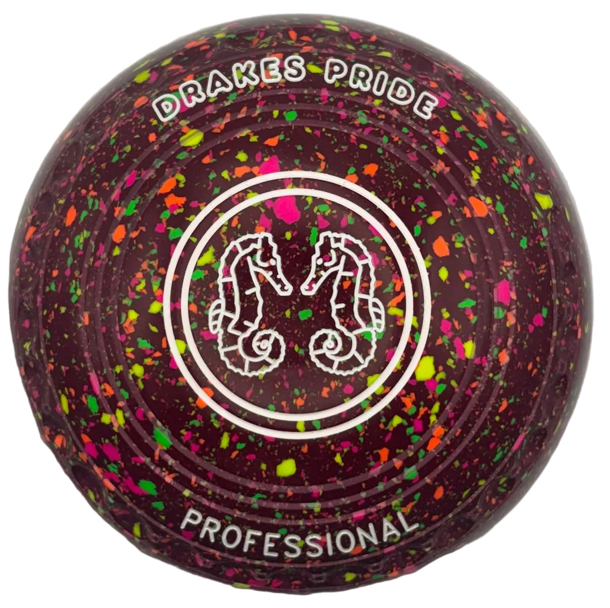 Drakes Pride Professional 00H Maroon Fluorescent Harlequin Seahorse Emblem back 