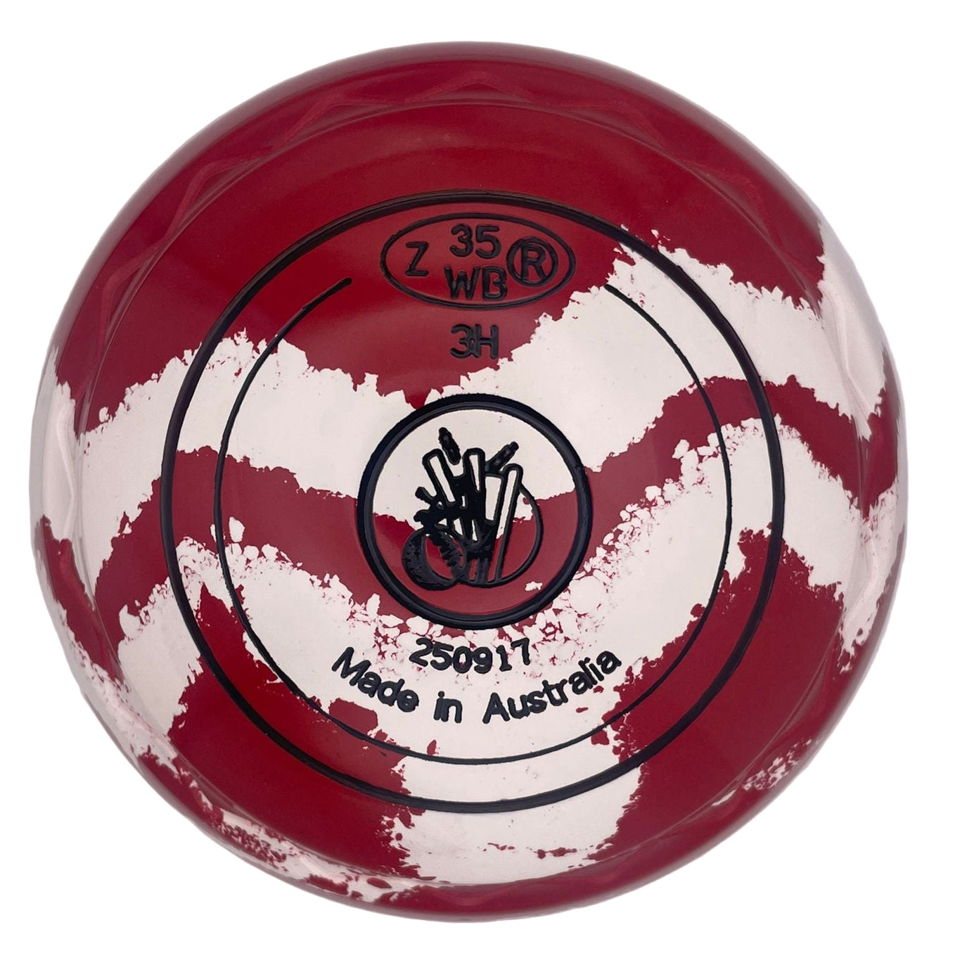Aero Groove 3H Solid Red - White Swirl Cricket Emblem Z-Scoop