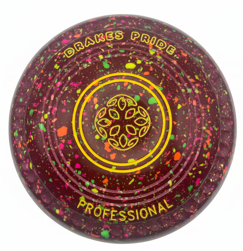 Drakes Pride Pro 50 3H Maroon Fluorescent Harlequin Geo 1 Emblem Back 